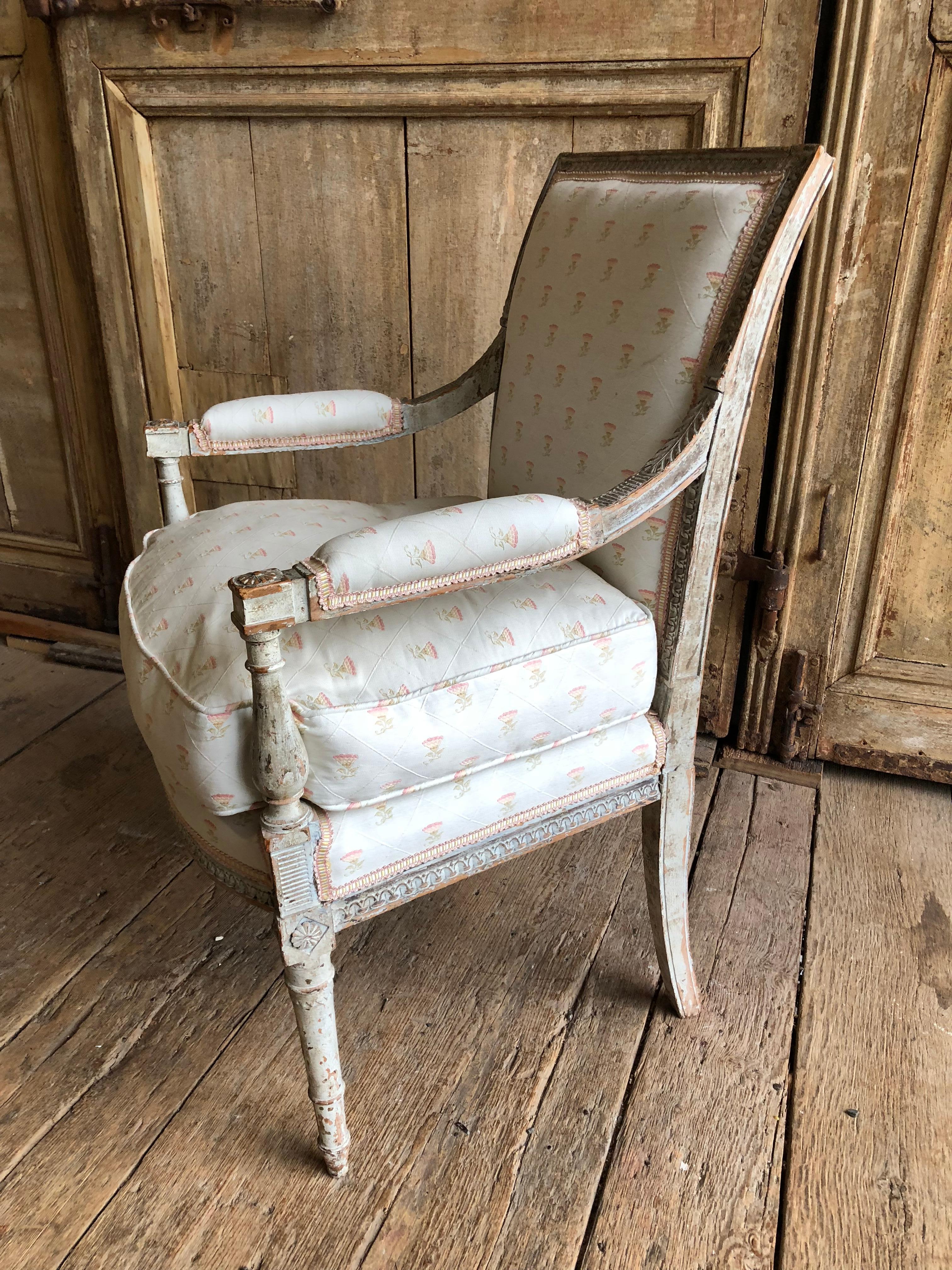 18th Century Jacob Frères Fauteuil, circa 1795