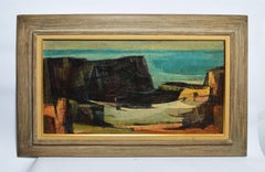 Early American Modernist New England Coastal View by Jacob Gains