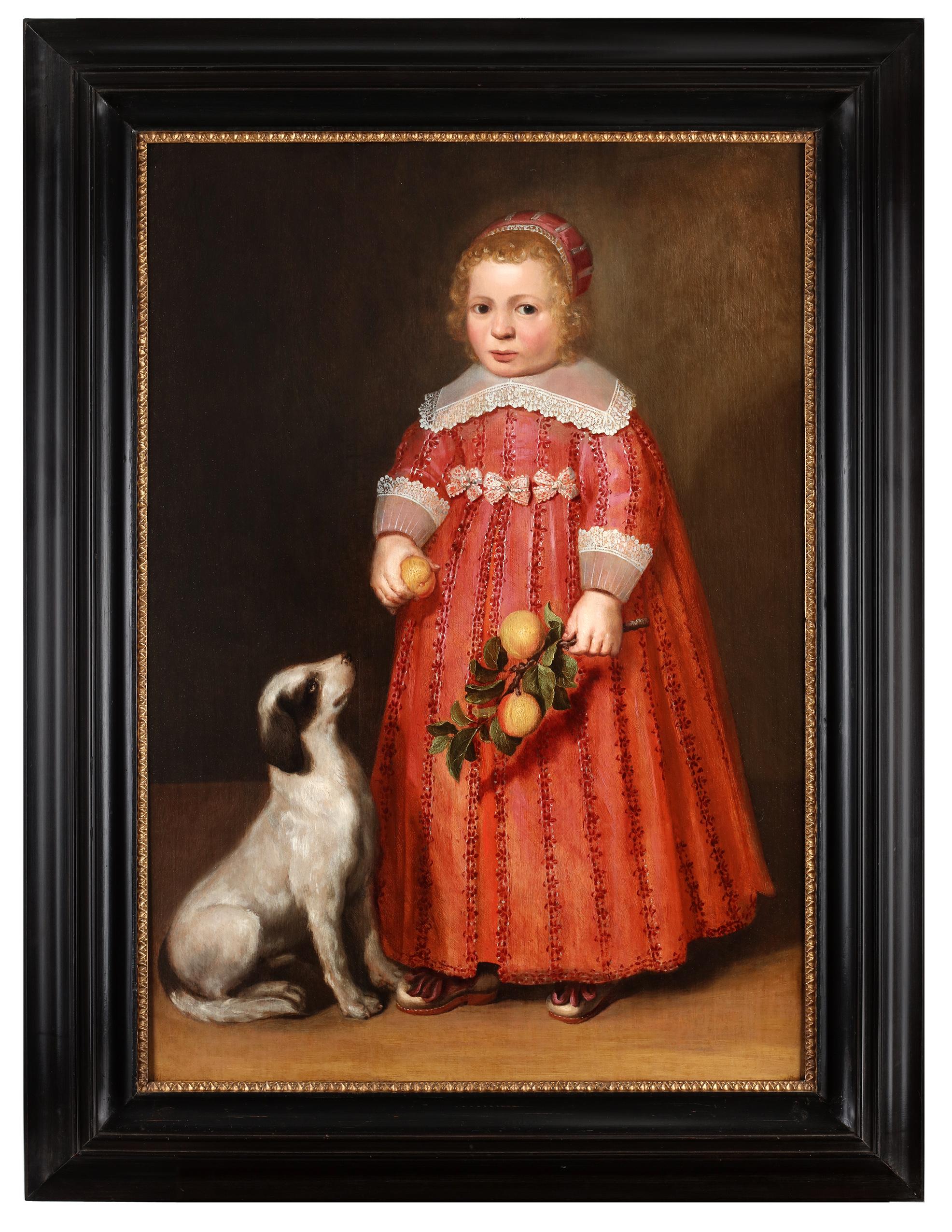 Portrait of a child holding peaches - Jacob Gerritsz. Cuyp (1594-1652) For Sale 1