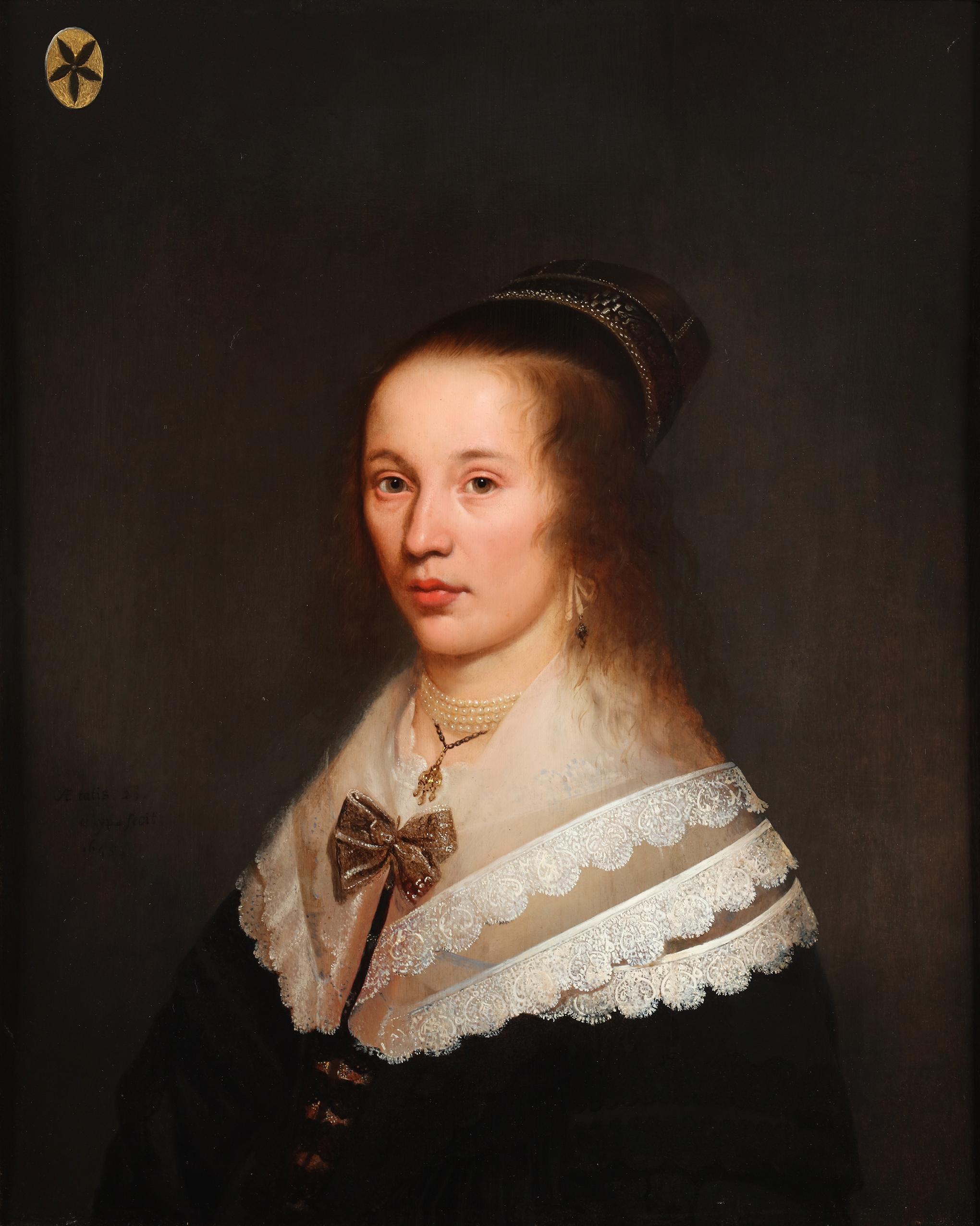 Jacob Gerritsz. Cuyp Portrait Painting - Portrait of Madame Berck of Dordrecht - Jacob Gerritsz Cuyp (1594- 1651/52)
