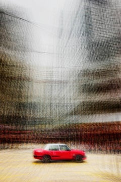 Hongkong #10 von Jacob Gils - Red Car - Zeitgenössische Fotografie