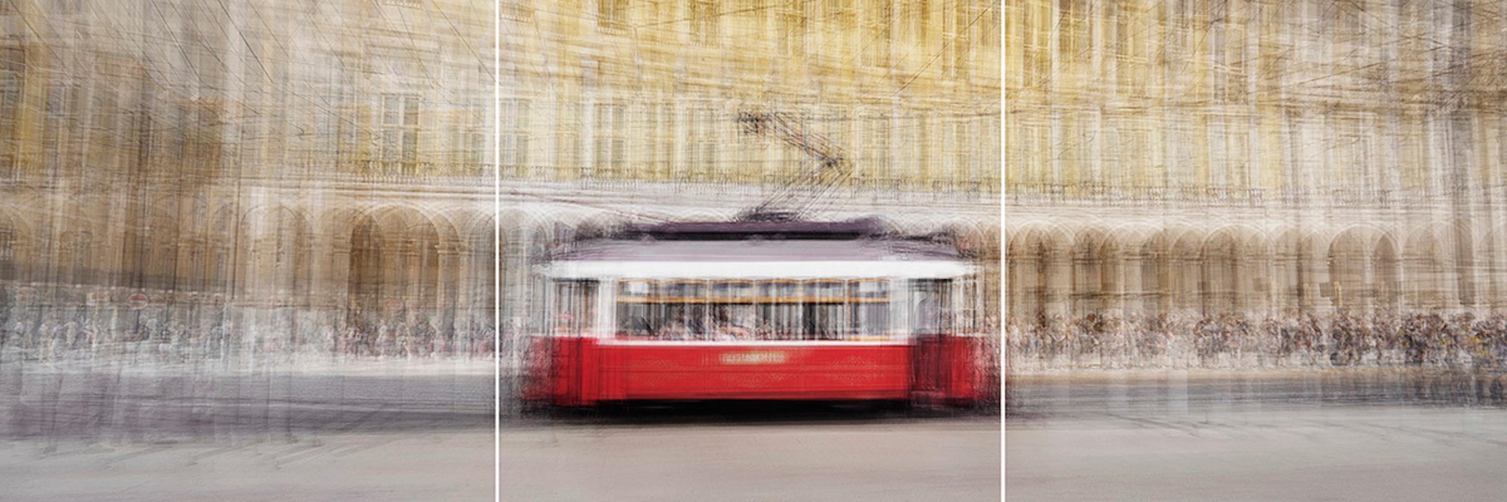 Lisbon #21 Triptych by Jacob Gils - Contemporary Cityscape Photography - Tram