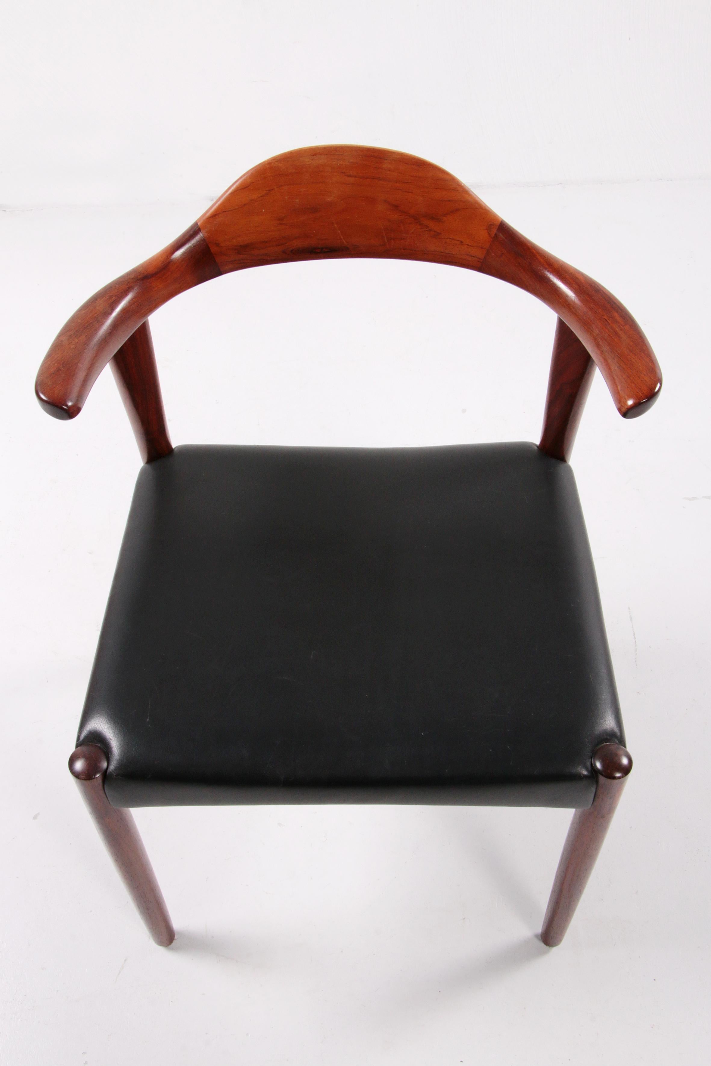Jacob Hermann Dark Wood Dining Room Chairs Randers Mobelfabriek, 1965 For Sale 4