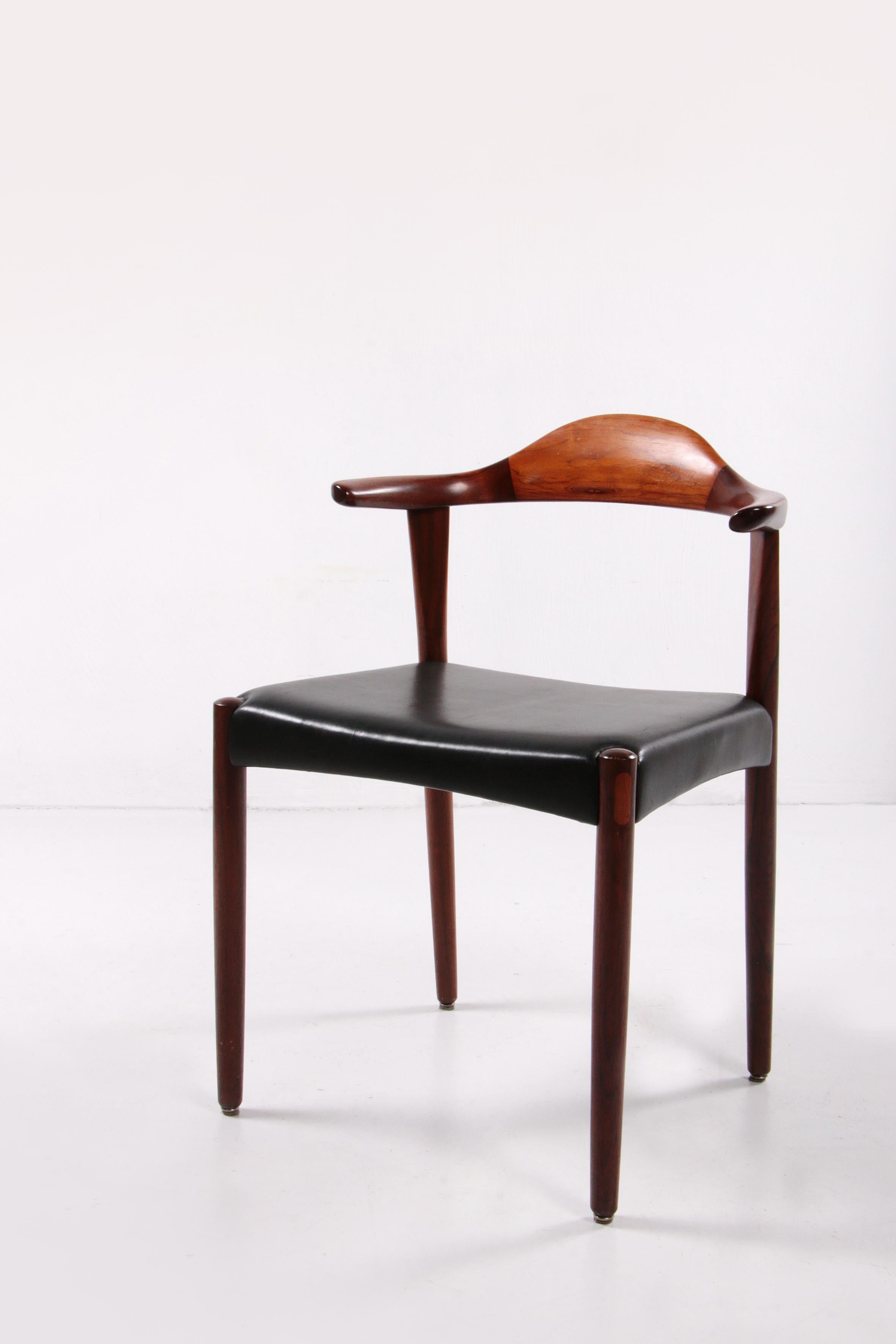 Jacob Hermann Dark Wood Dining Room Chairs Randers Mobelfabriek, 1965 In Good Condition For Sale In Oostrum-Venray, NL