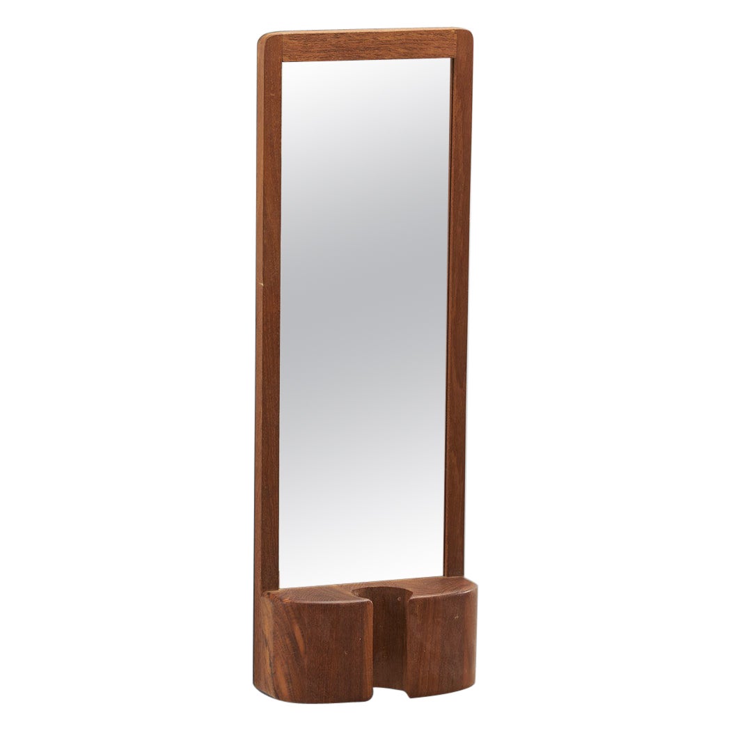 Jacob Hermann Teak Wall Mirror for Randers Møbelfabrik, Denmark, 1960s