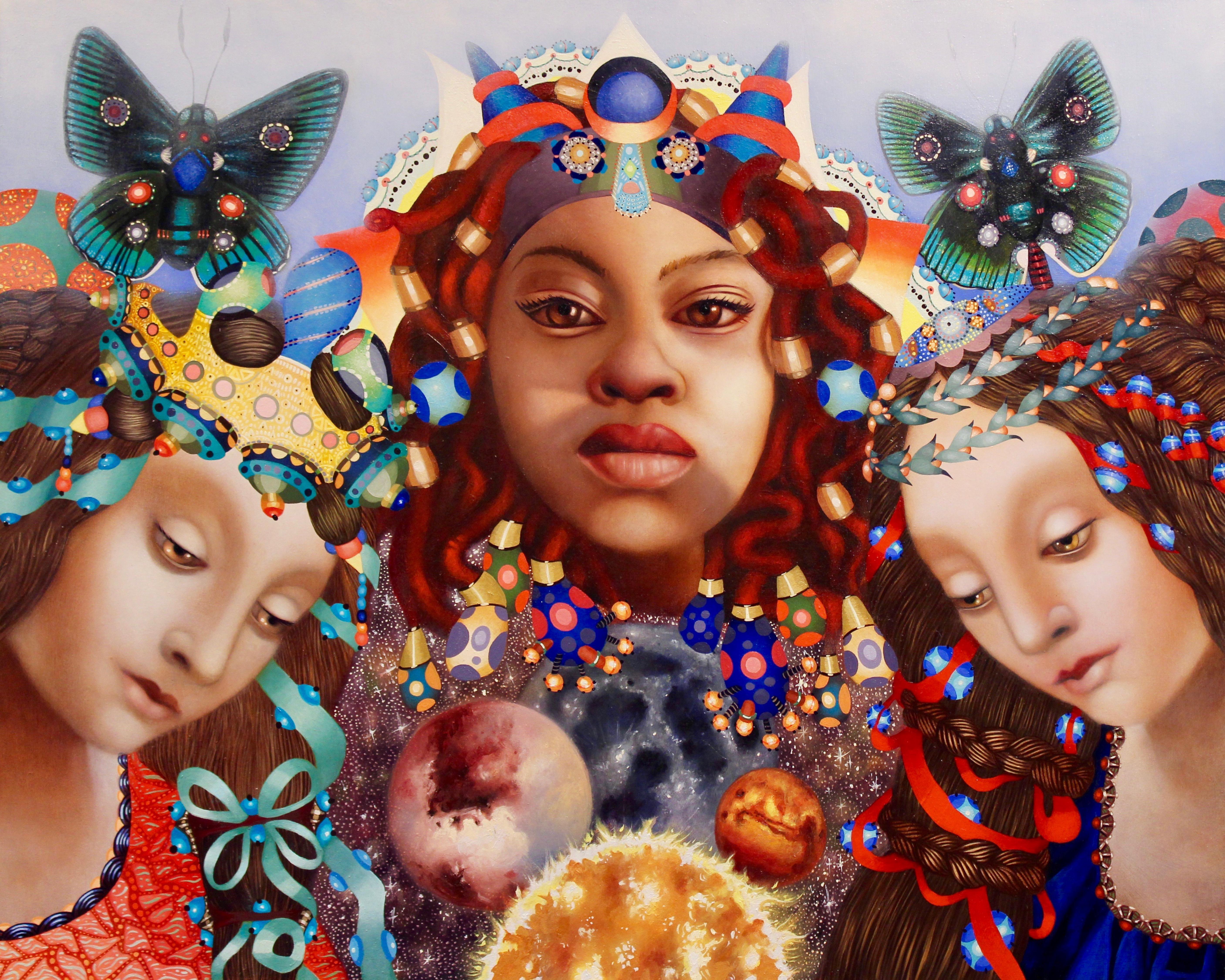 Figurative Painting de Jacob Hicks - TRINITY - Pintura figurativa contemporánea / Realismo / Alegoría