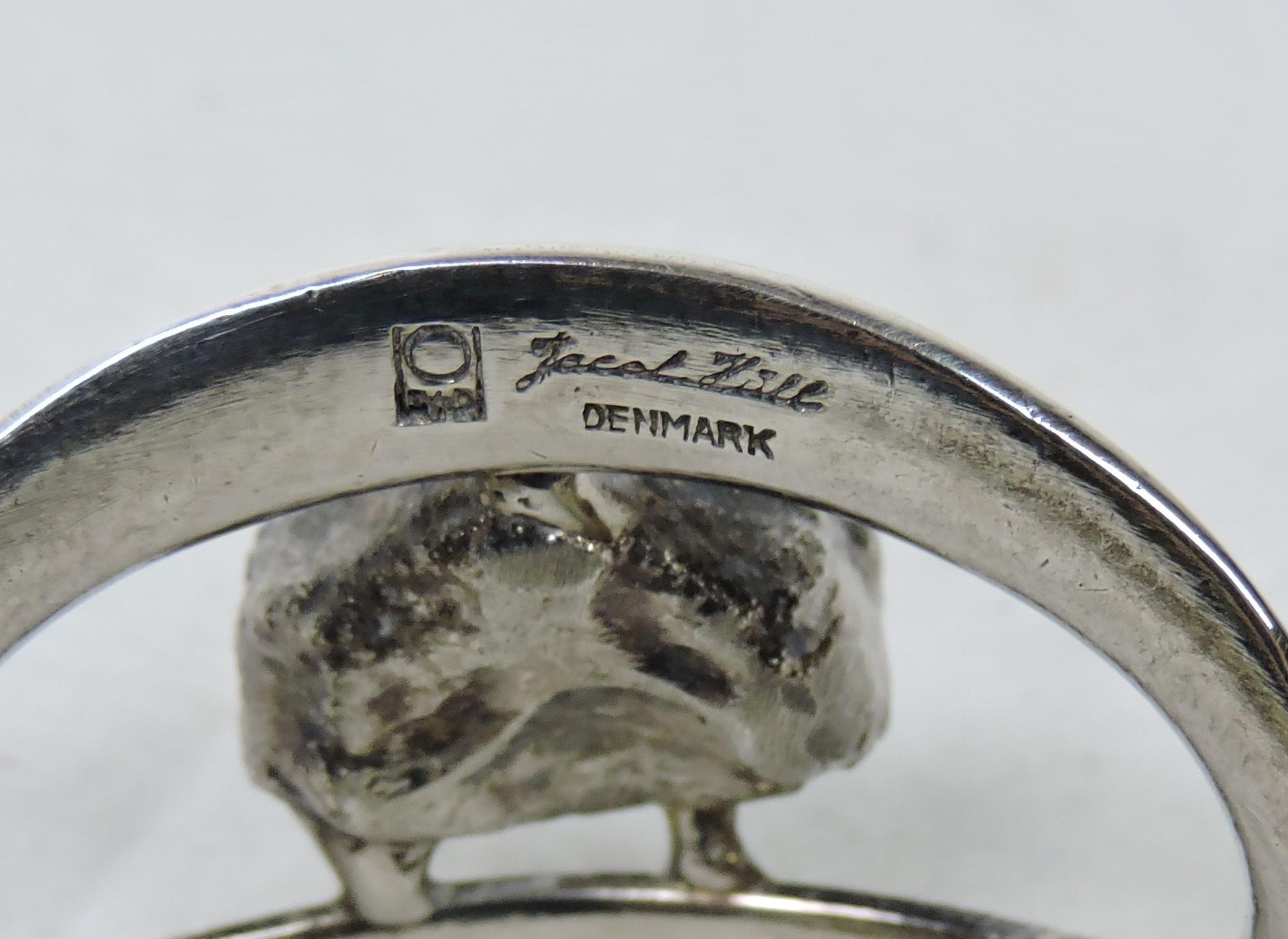 Brutalistisches modernistisches Amethyst-Armband von Jacob Hull versilbert, Dänemark (Ende des 20. Jahrhunderts) im Angebot