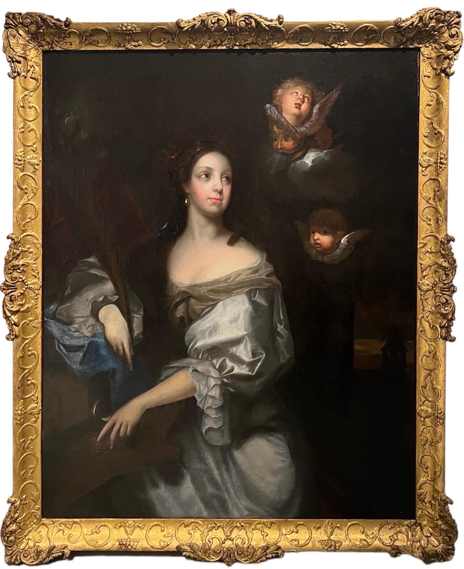 Jacob Huysmans Figurative Painting - 17th century Old Master Portrait of Queen Catherine of Braganza