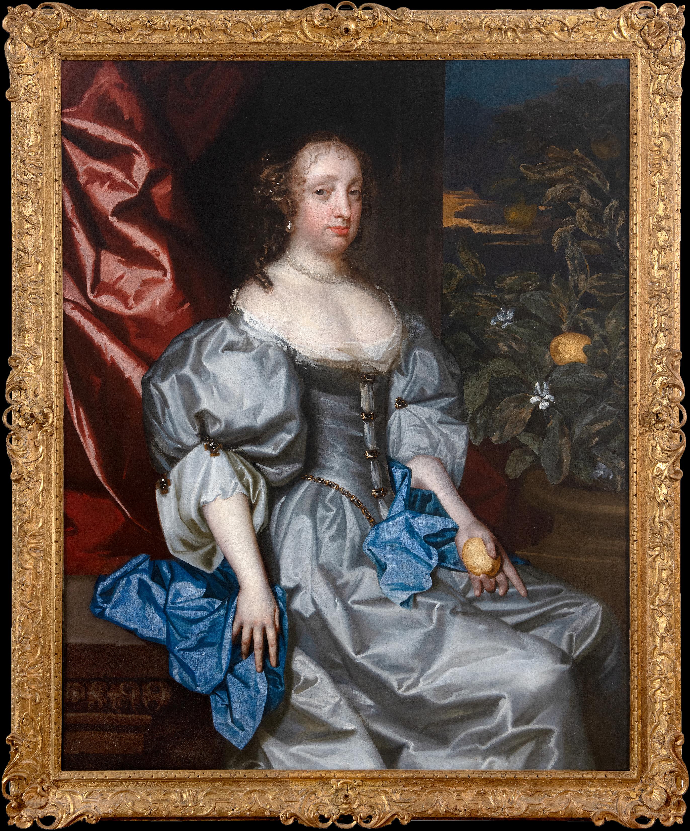 Portrait Painting di Jacob Huysmans - Ritratto di donna con in mano un limone, 1665-75 ca.