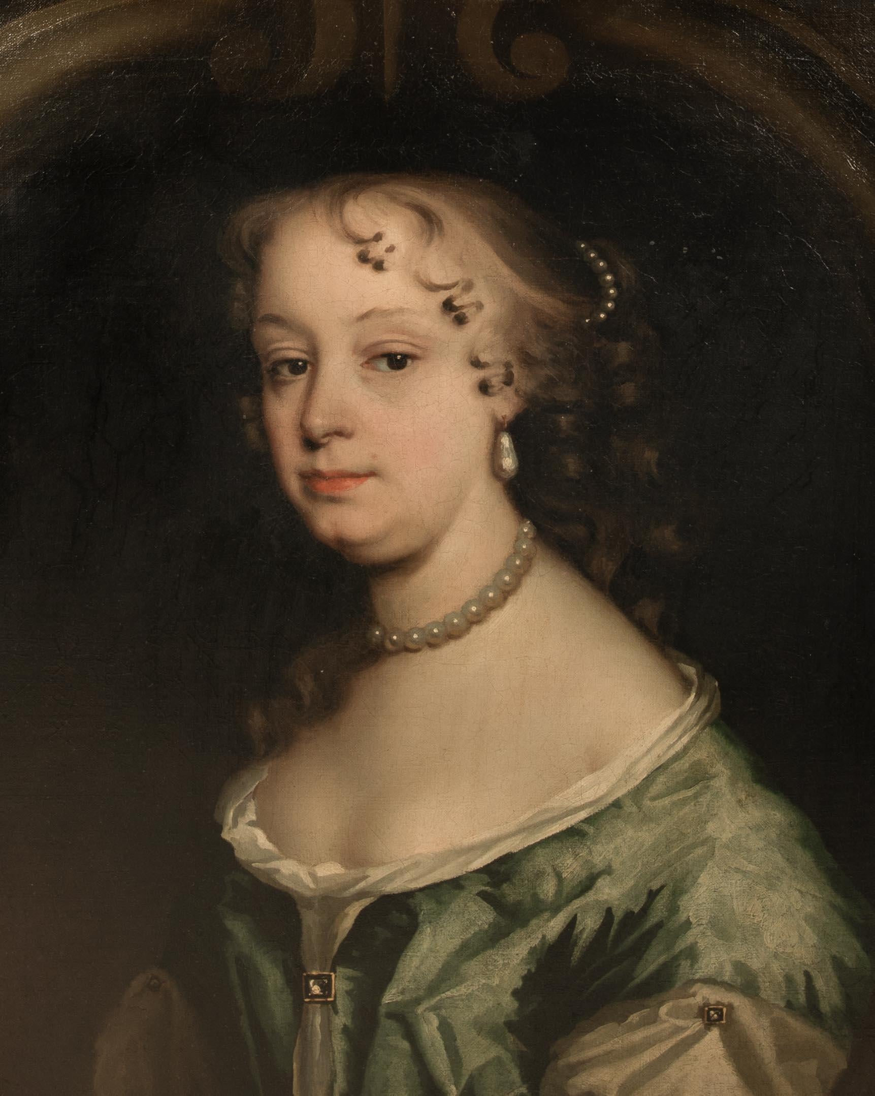 Portrait Of Mary Wither Of Andwell, 17th Century  Jacob Huysmans (1633–1696)  For Sale 6