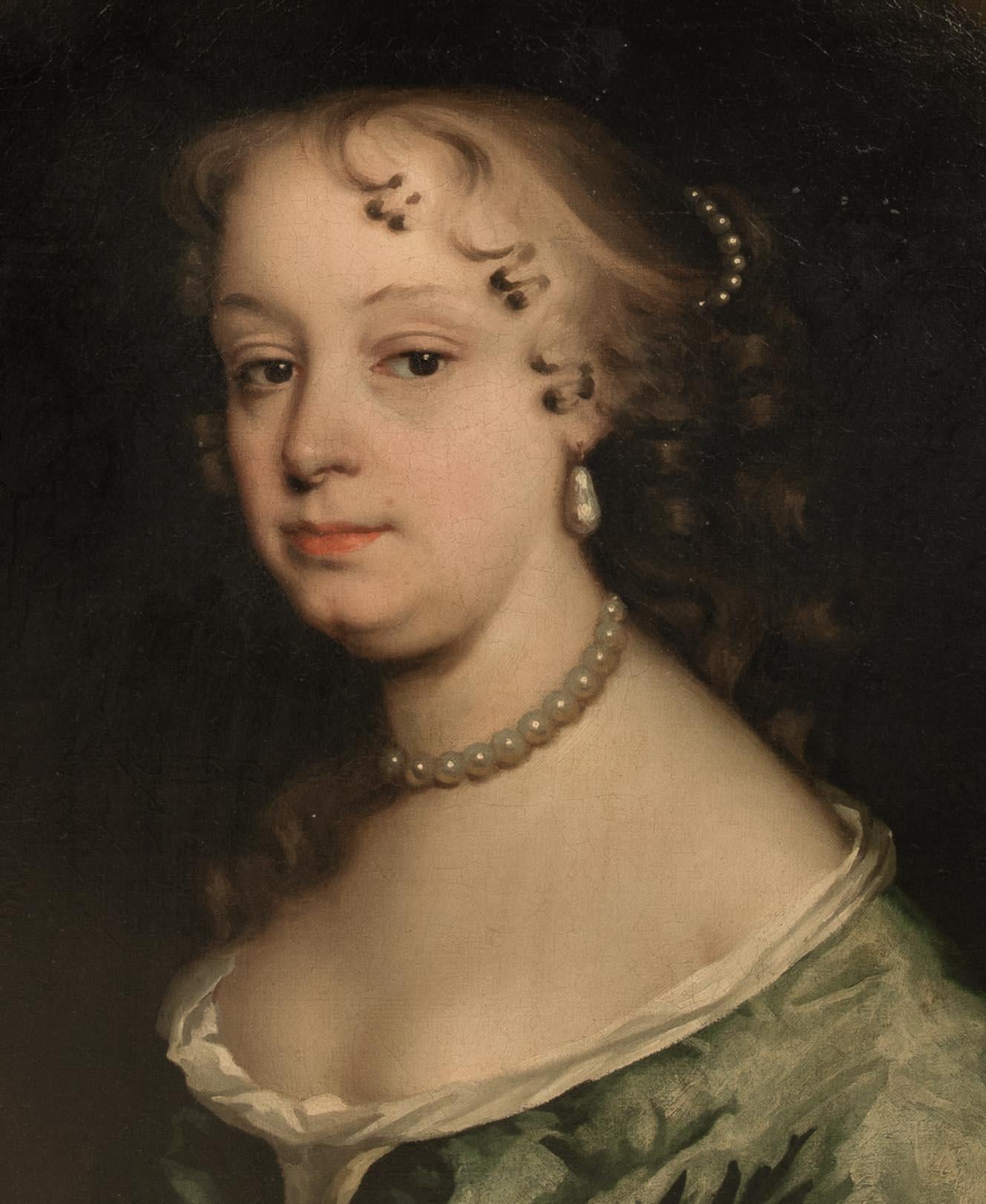 Portrait Of Mary Wither Of Andwell, 17th Century  Jacob Huysmans (1633–1696)  For Sale 7