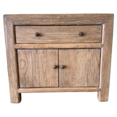Jacob II 2 Door Reclaimed Elm Nightstand - Dark Natural