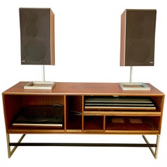 Retro Jacob Jensen for Bang & Olufsen Home Audio System Cabinet with Components