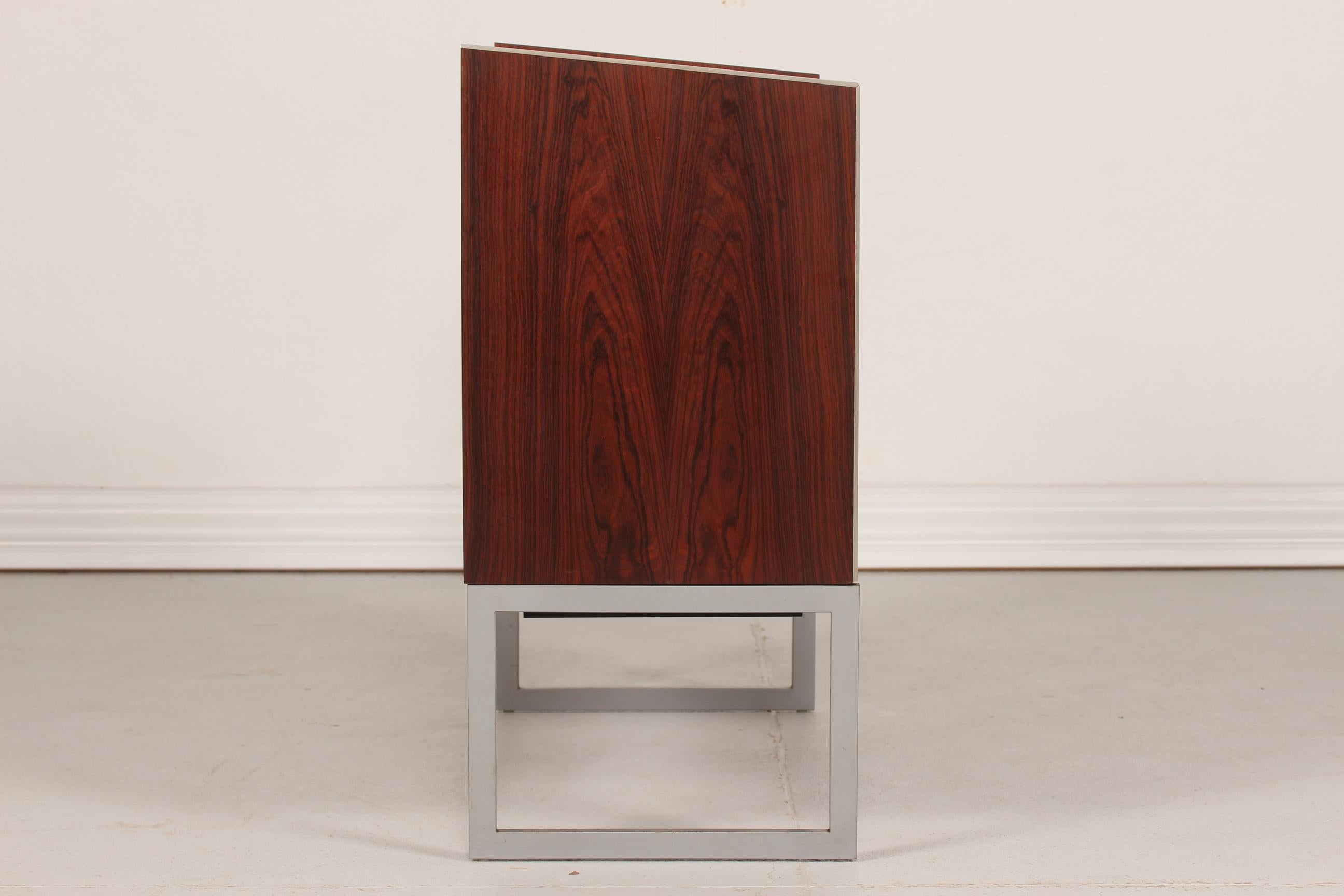 Danish Jacob Jensen for Bang & Olufsen Rosewood and Metal Audio System Cabinet, 1980s