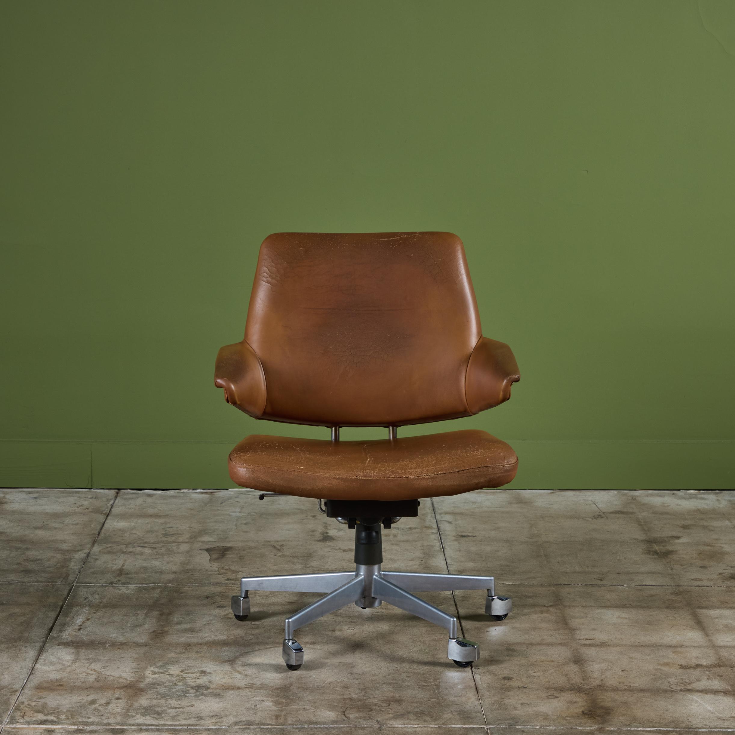 Mid-Century Modern Jacob Jensen Leather Desk Chair For Labofa