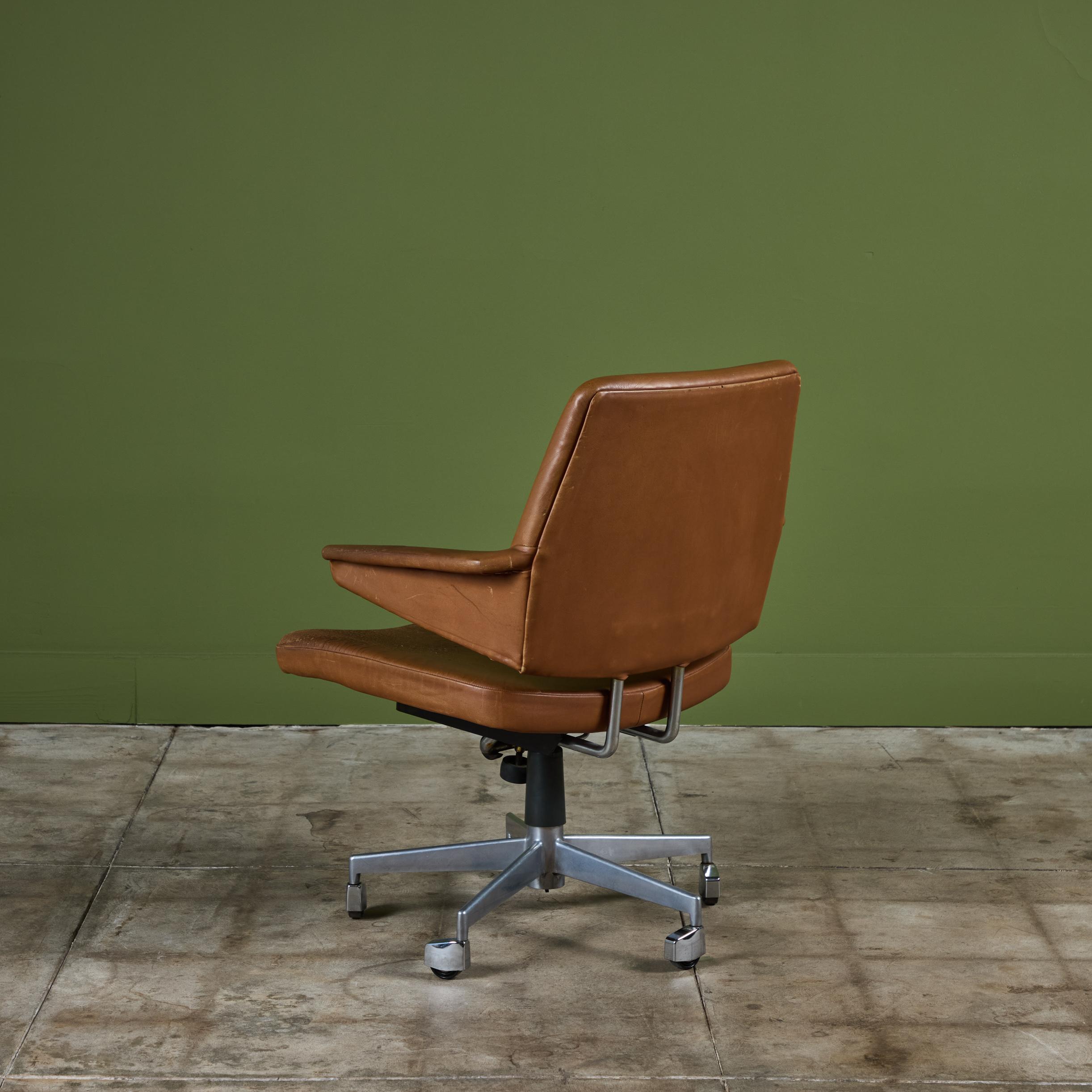 Metal Jacob Jensen Leather Desk Chair For Labofa