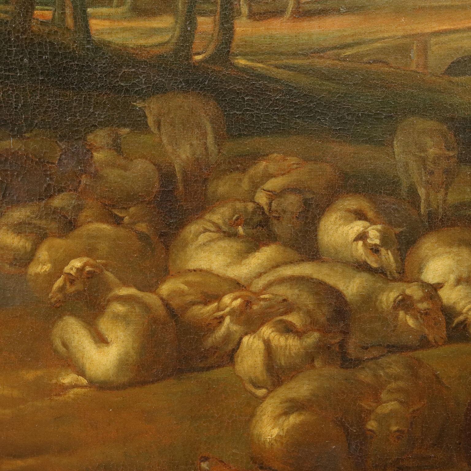 J. Jordaens, huile sur toile École nord-européenne, L''arc en ciel XVIIe siècle en vente 2