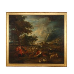 Antique Peter Paul Rubens, copy from, Oil on Canvas , "L'arc en ciel" XVIII Century