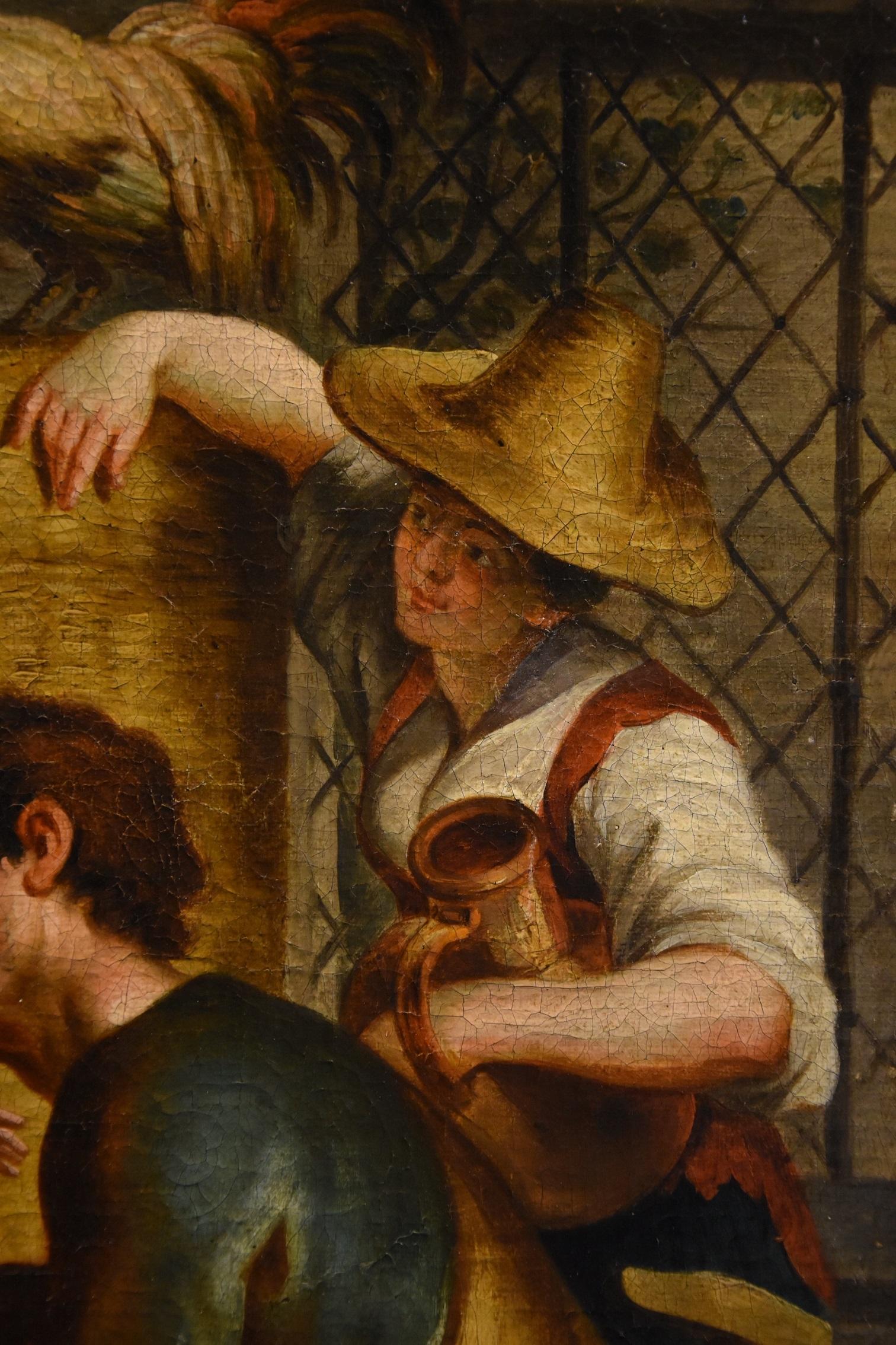 Satyr Landscape Jordaens Flemish Paint Oil on canvas 18 Century Old master Art 7