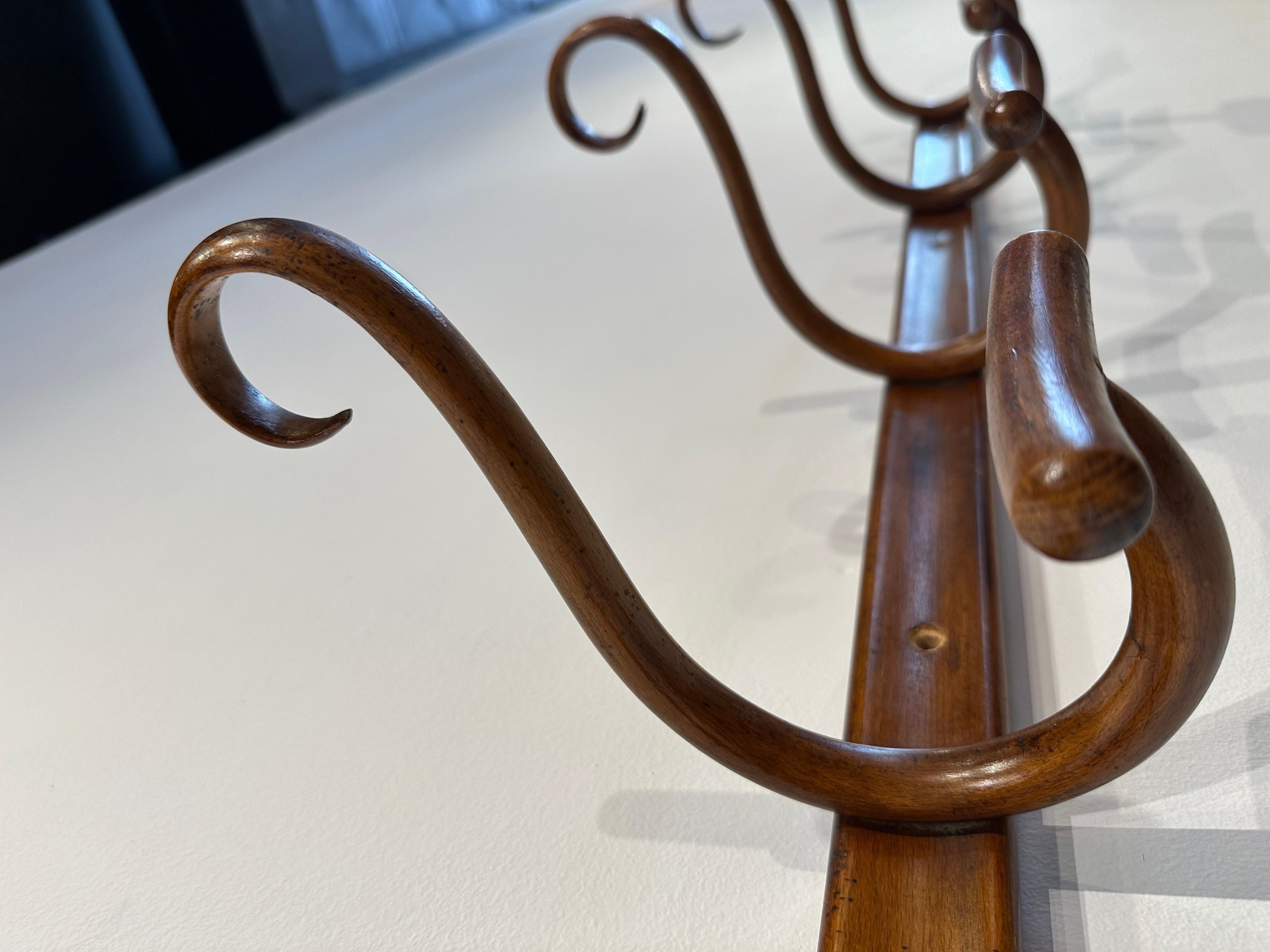 Jacob & Josef Kohn Bent Wood Coat Hangers- Vienna, Austria, 1890's Two Available For Sale 2