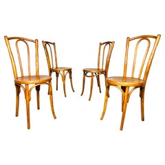 Antique Jacob & Josef Kohn Bentwood Mazowia Thonet Style Cafe Bistro Chairs Poland, 1910
