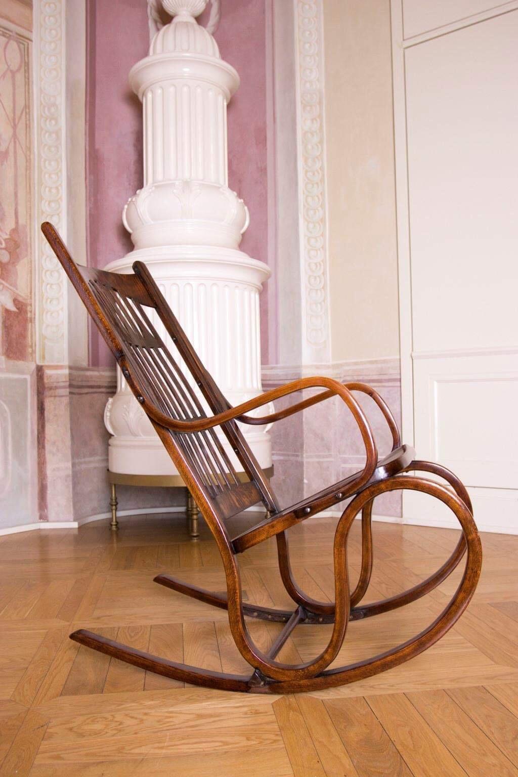 Austrian Jacob & Josef Kohn Rocking Chair No. 816 For Sale