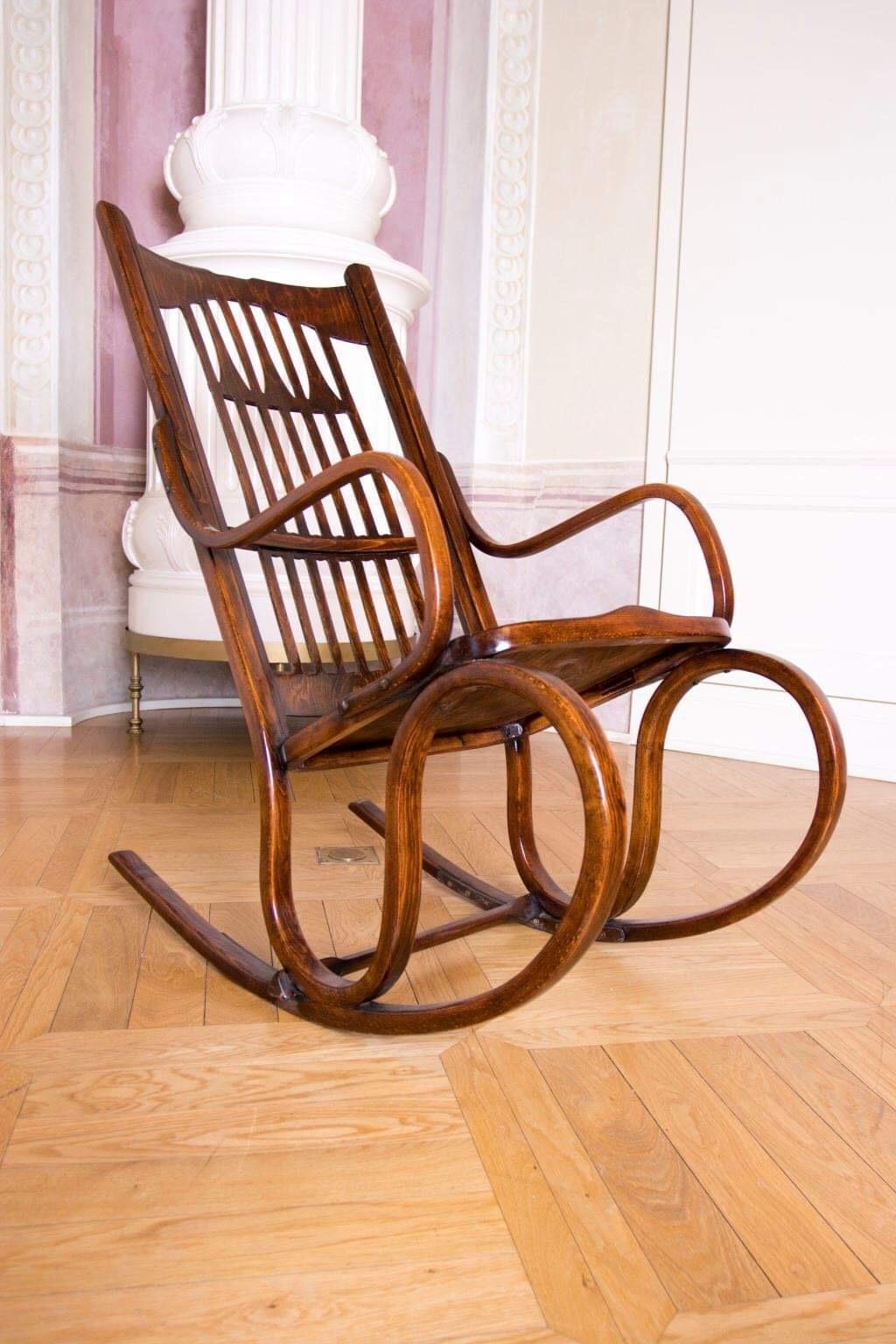 Anodized Jacob & Josef Kohn Rocking Chair No. 816 For Sale