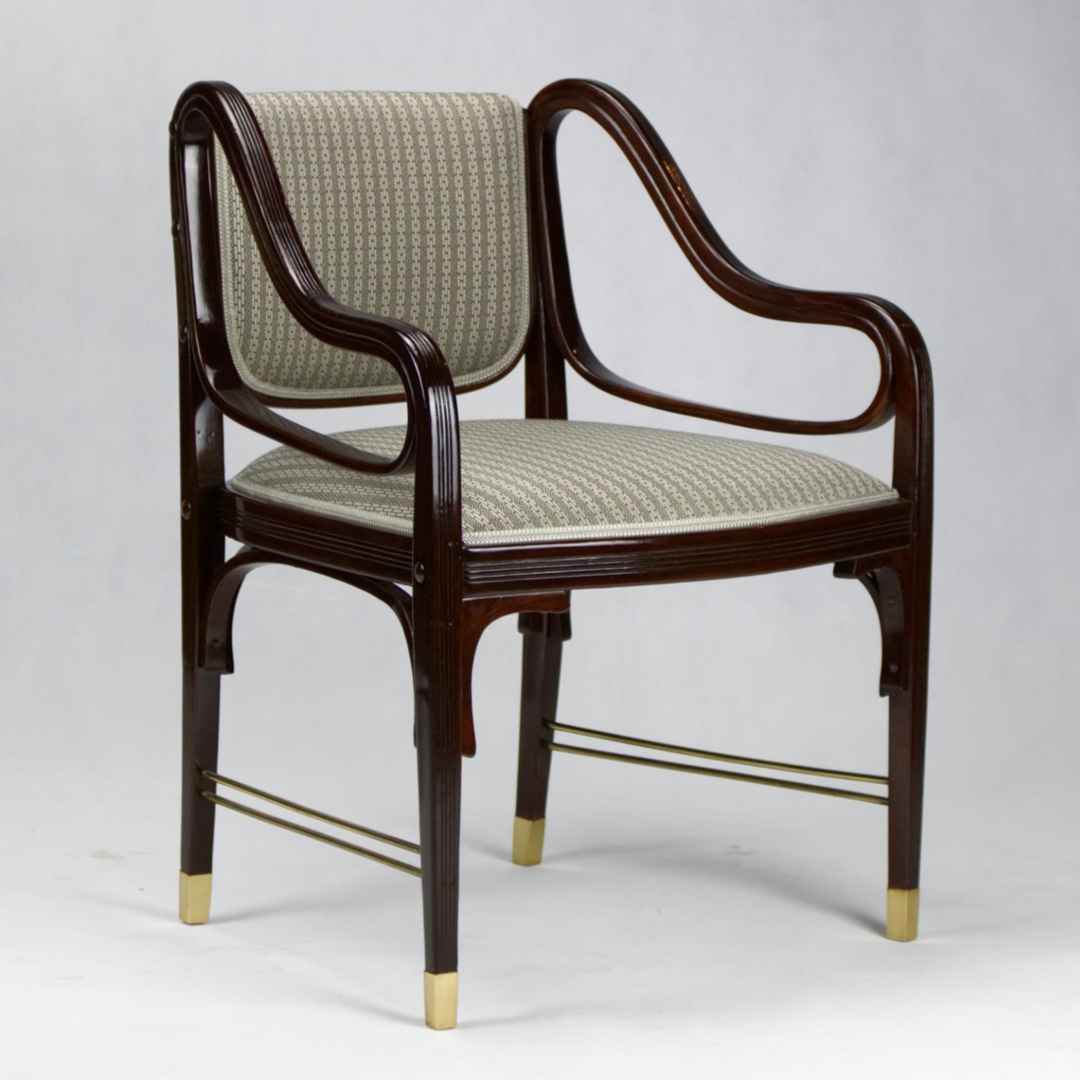 Jacob & Josef Kohn Vienna Art Nouveau Armchair No. 412 by Otto Wagner, 1904 In Good Condition For Sale In Lucenec, SK