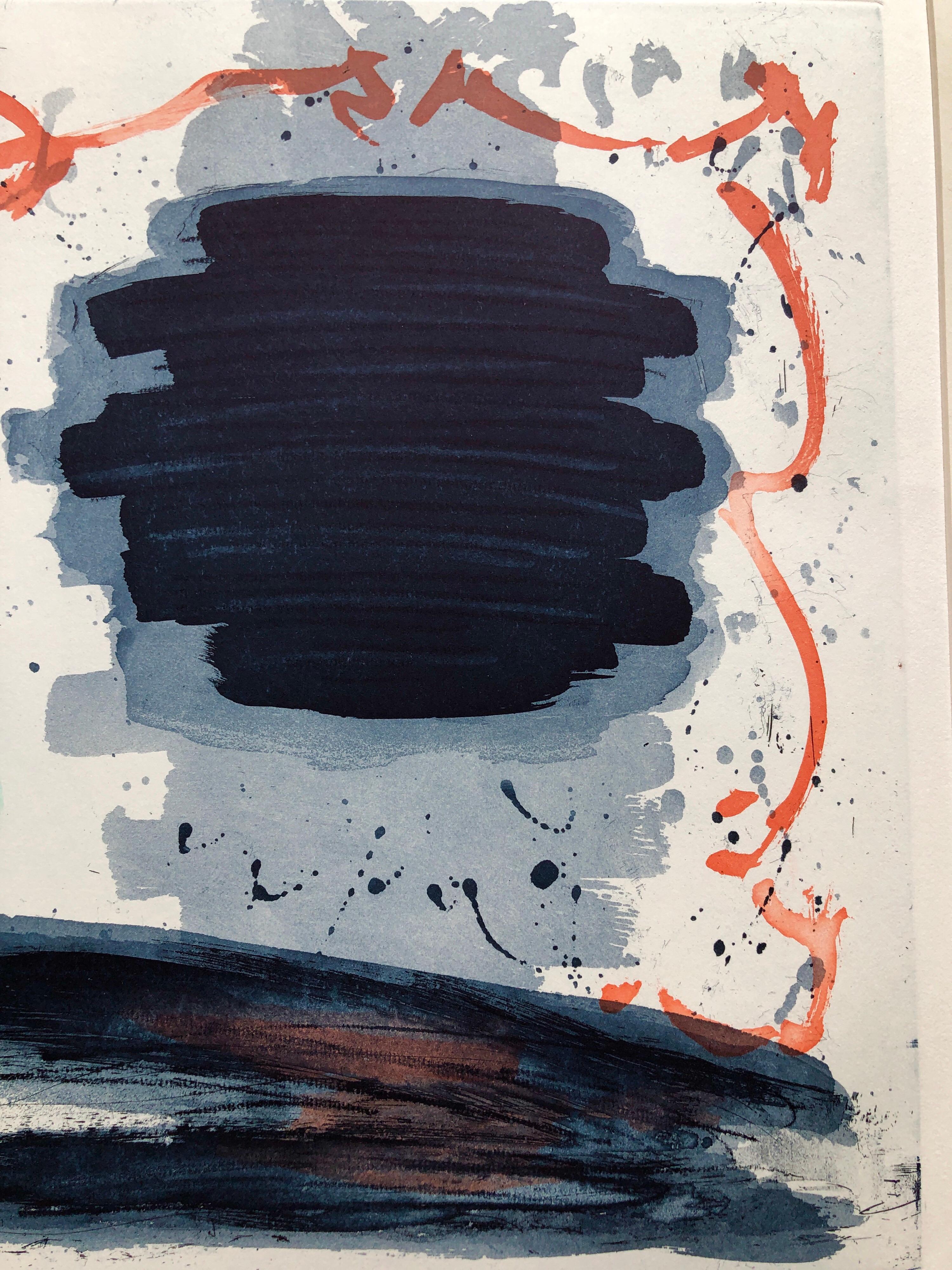 1970's American Abstract Expressionist Color Stain Aquatint Etching WPA Artist 2