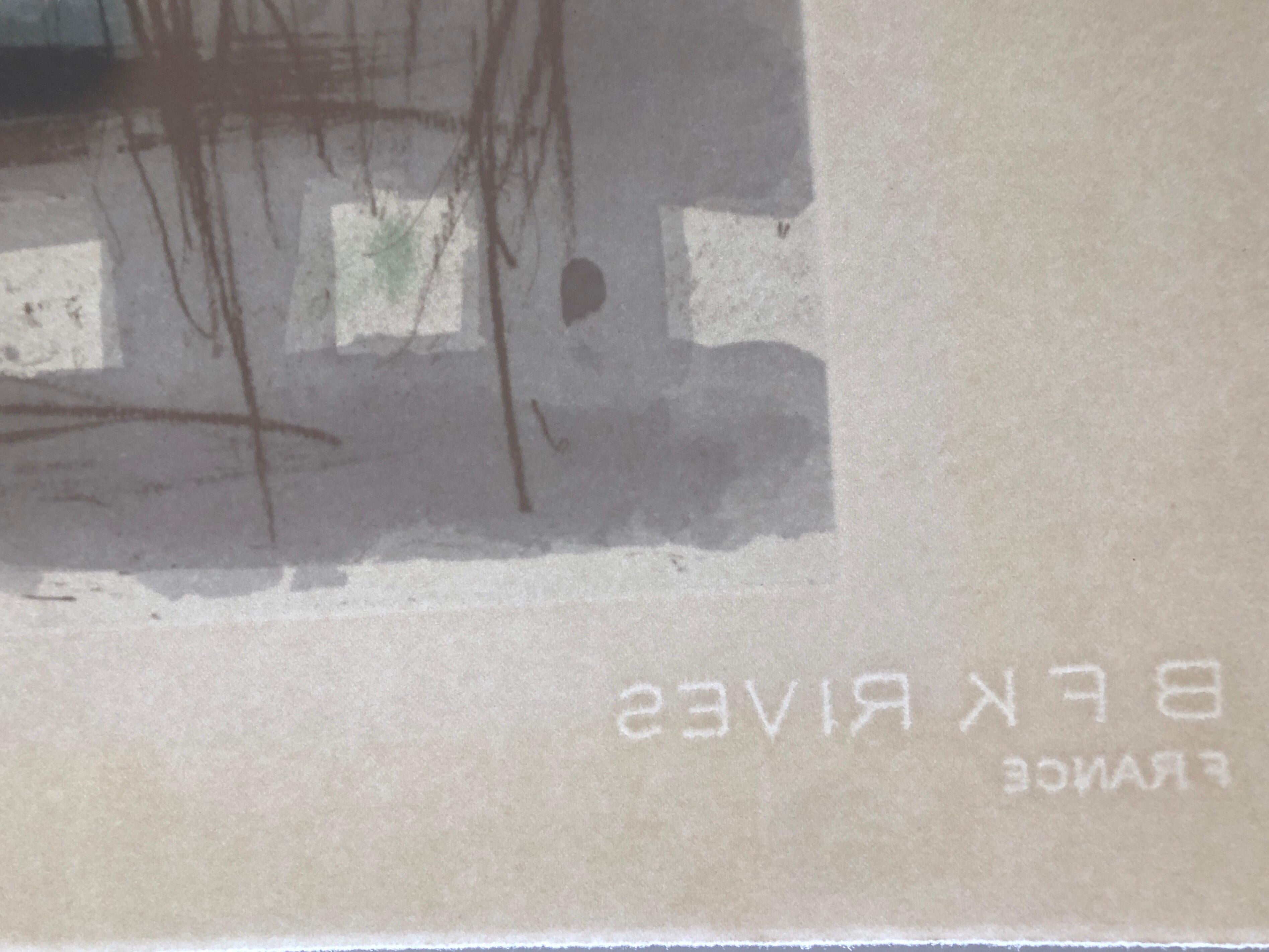 1970's American Abstract Expressionist Color Stain Aquatint Etching WPA Artist 4