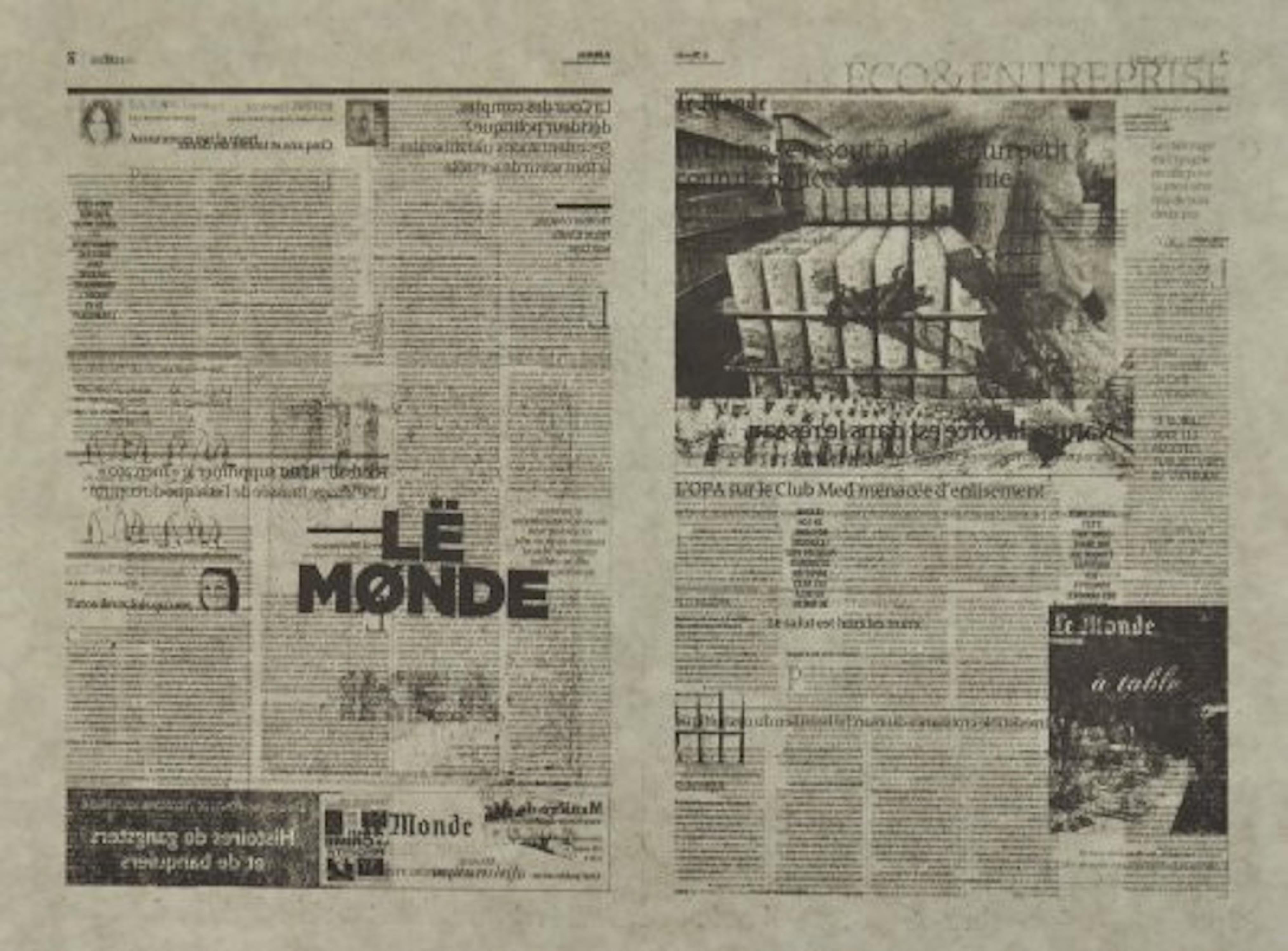 Untitled 6/7 (Le Monde) - Print by Jacob Kassay