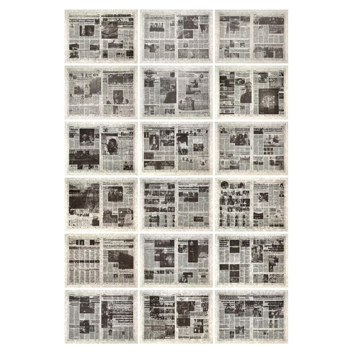 Jacob Kassay Set of 18 Lithographs, 2014 For Sale