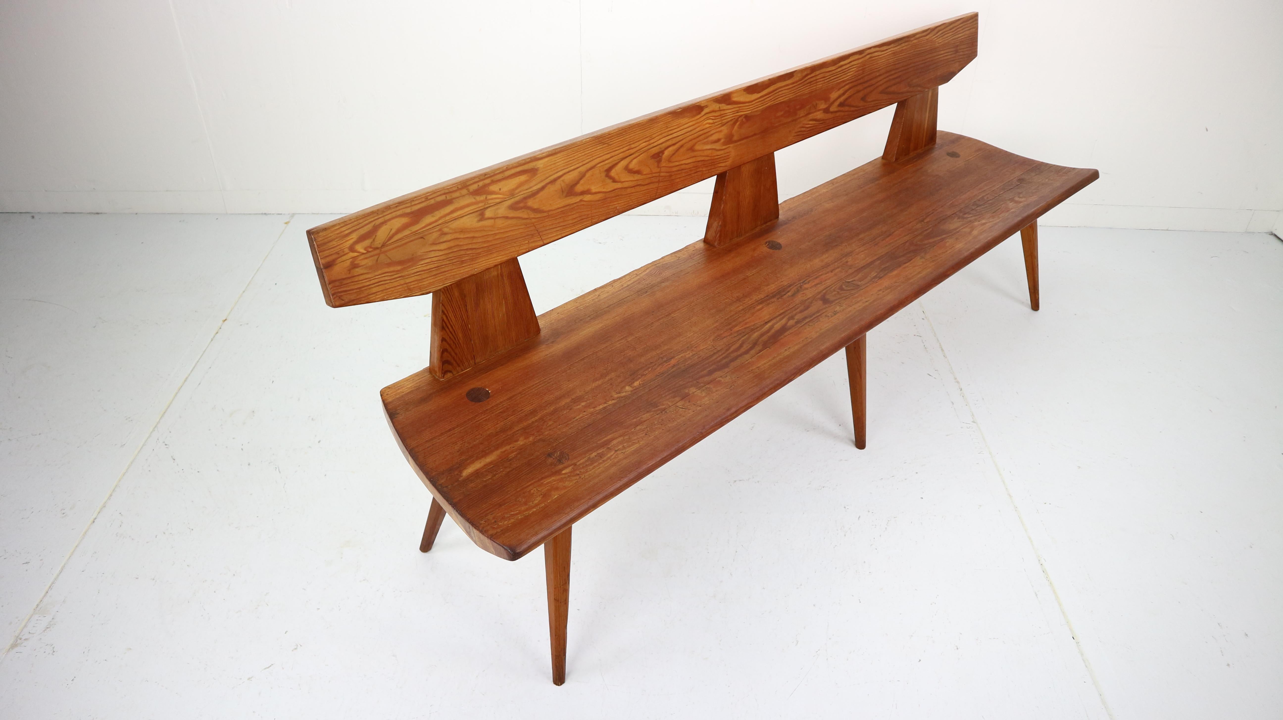 Jacob Kielland Brandt Bench and table handcrafted for Christiansen, 1960s 2