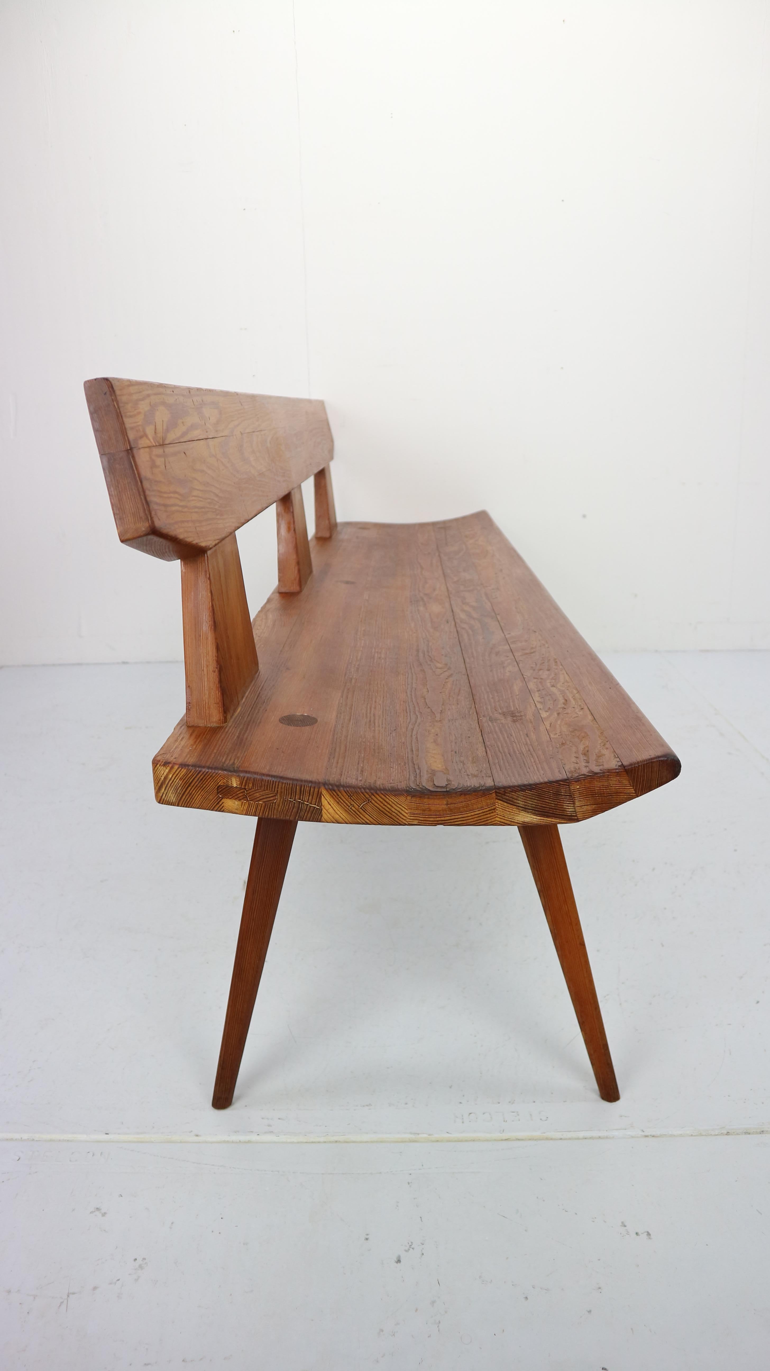 Jacob Kielland Brandt Bench and table handcrafted for Christiansen, 1960s 3