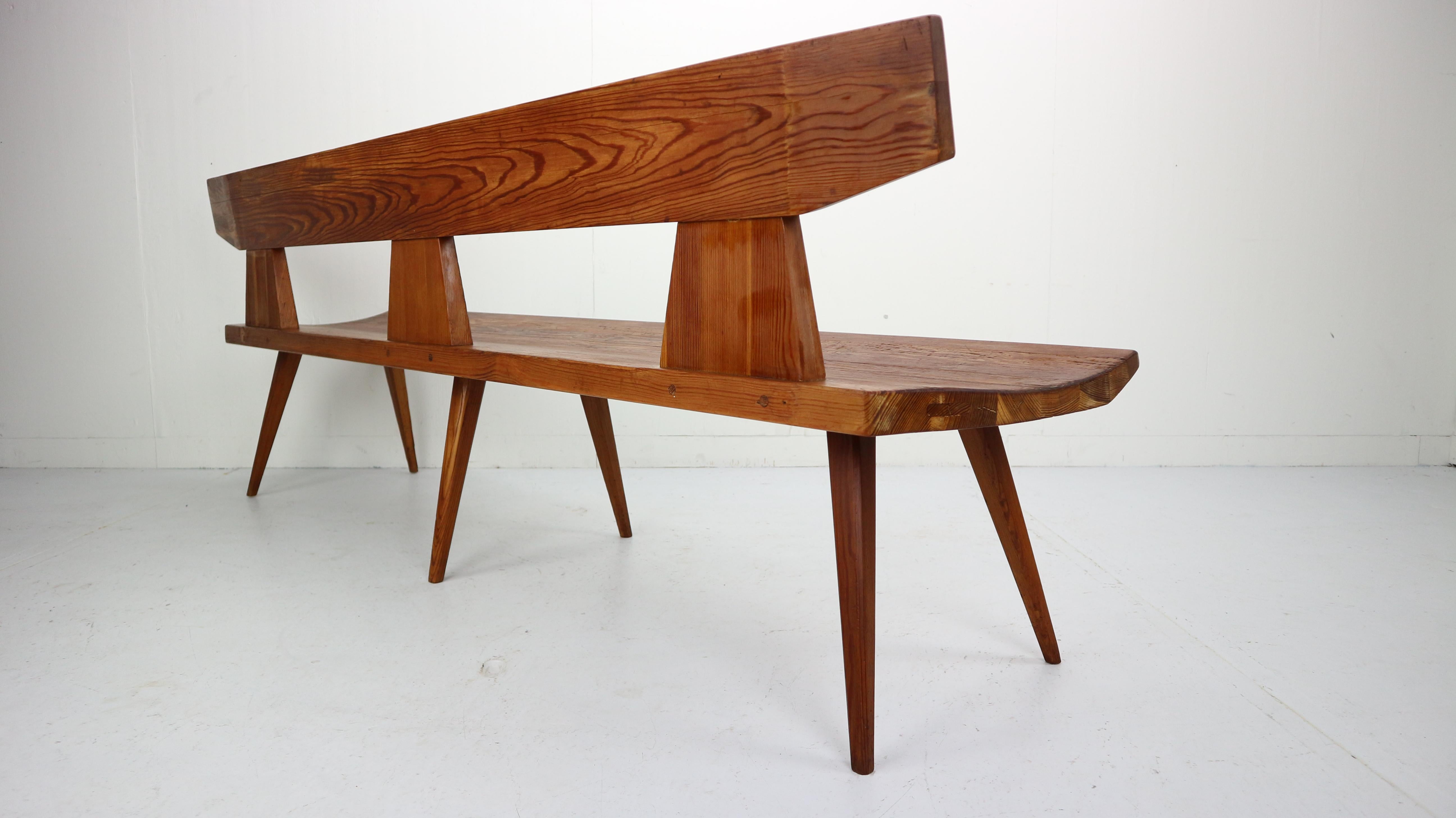 Jacob Kielland Brandt Bench and table handcrafted for Christiansen, 1960s 4
