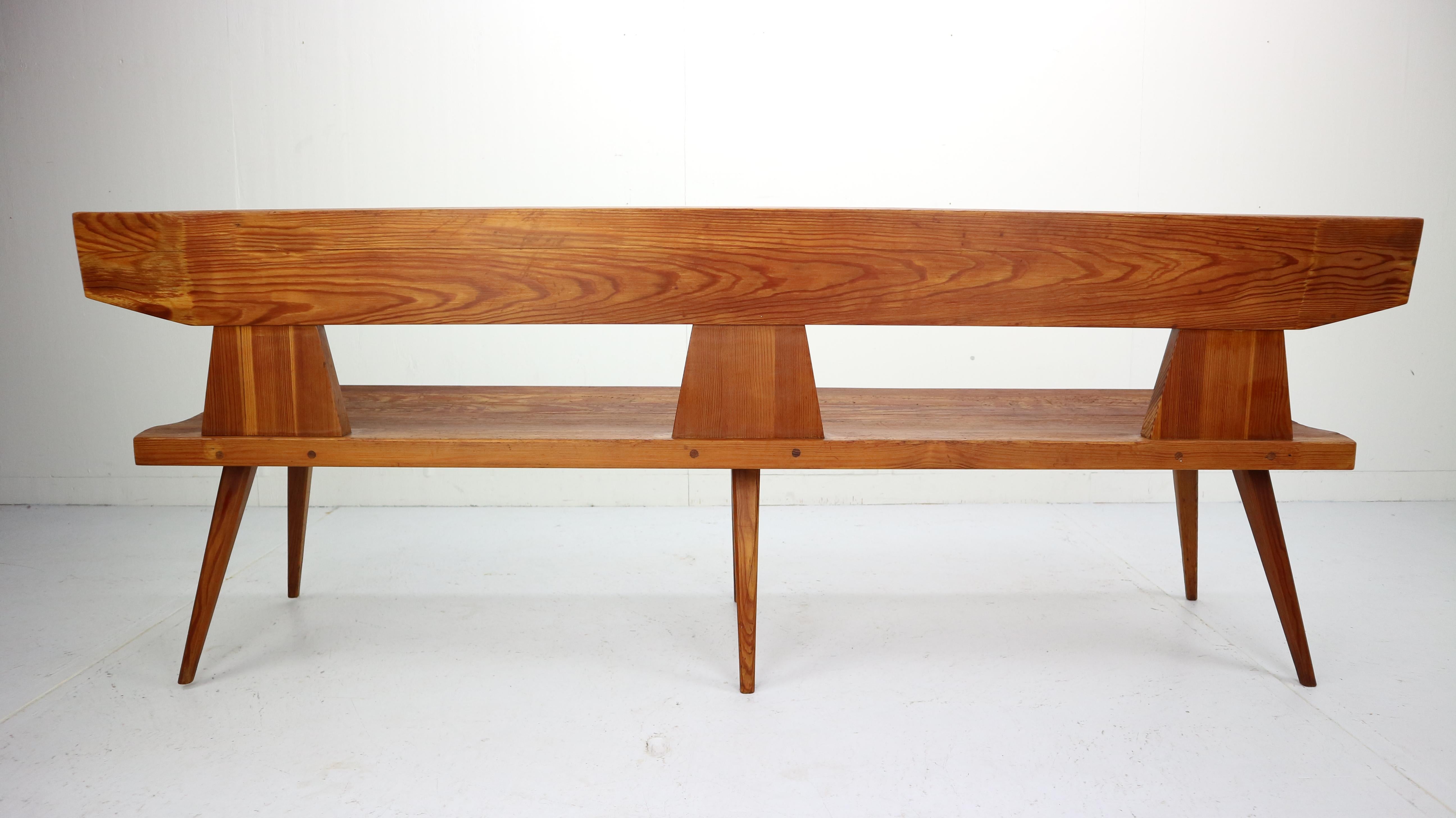 Jacob Kielland Brandt Bench and table handcrafted for Christiansen, 1960s 5