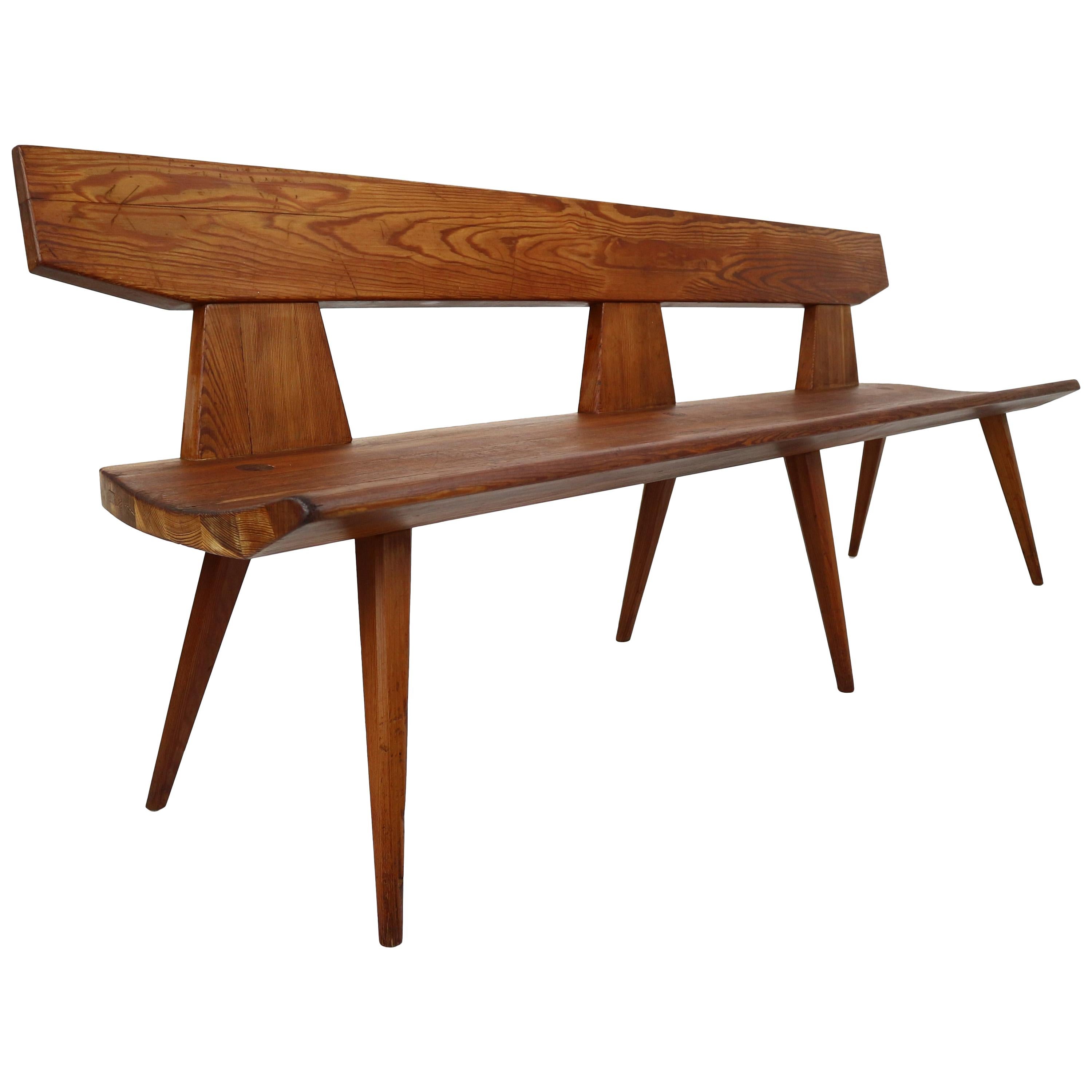 Mid-20th Century Jacob Kielland Brandt Bench and table handcrafted for Christiansen, 1960s