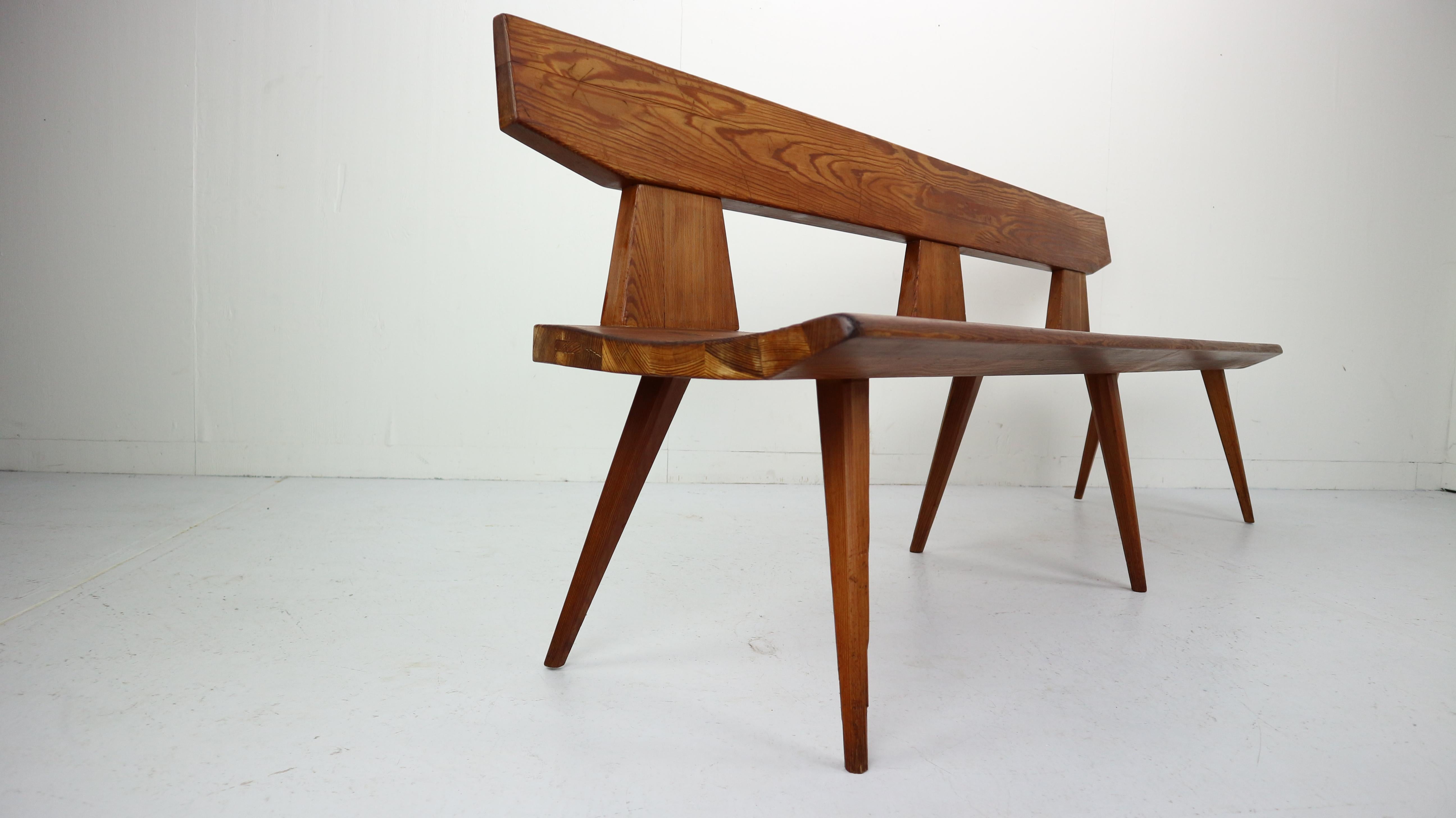 Jacob Kielland Brandt Bench and table handcrafted for Christiansen, 1960s 1