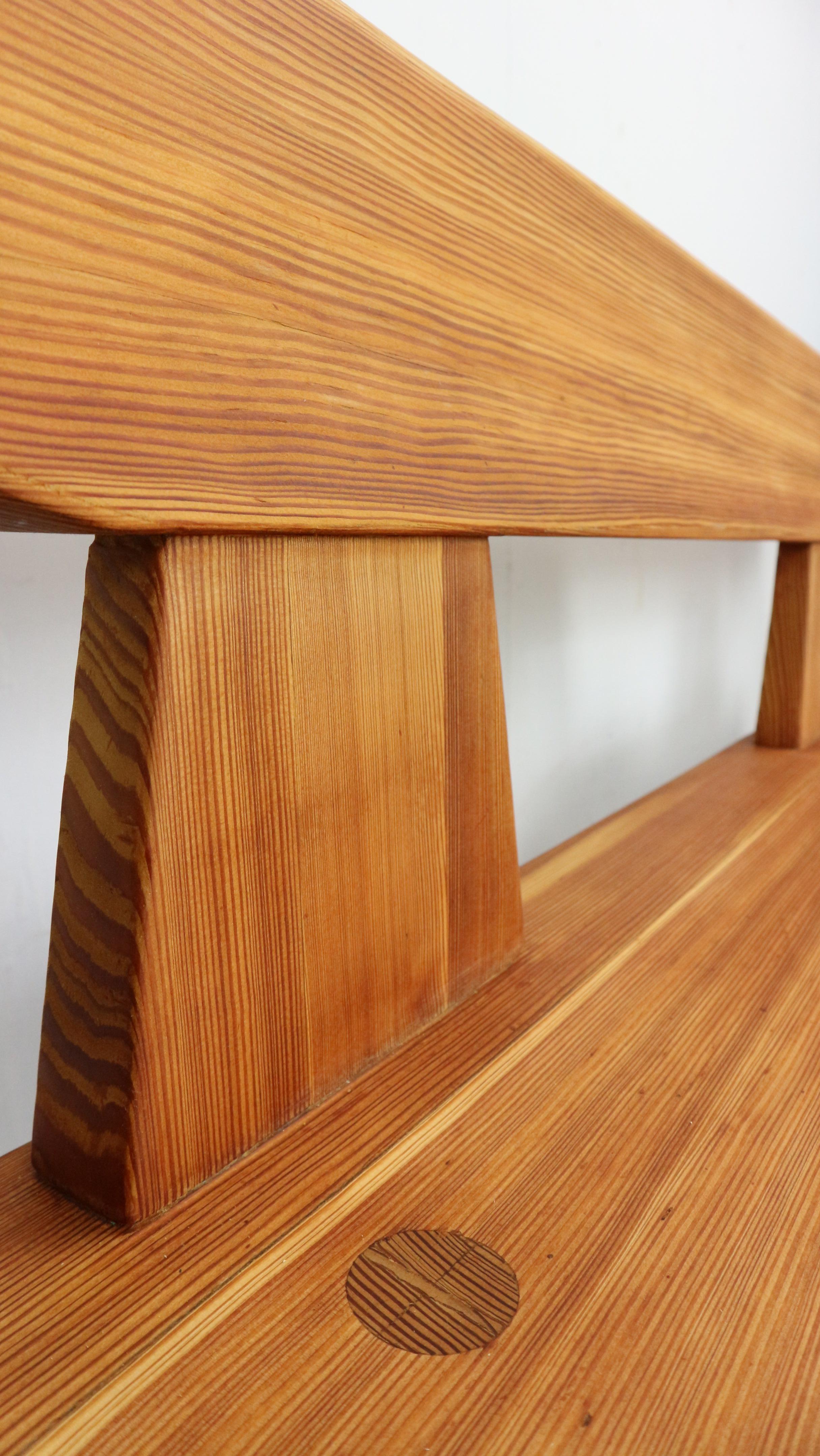 Jacob Kielland Brandt Bench in Pine Wood for Christiansen, Handcrafted, 1960s For Sale 3