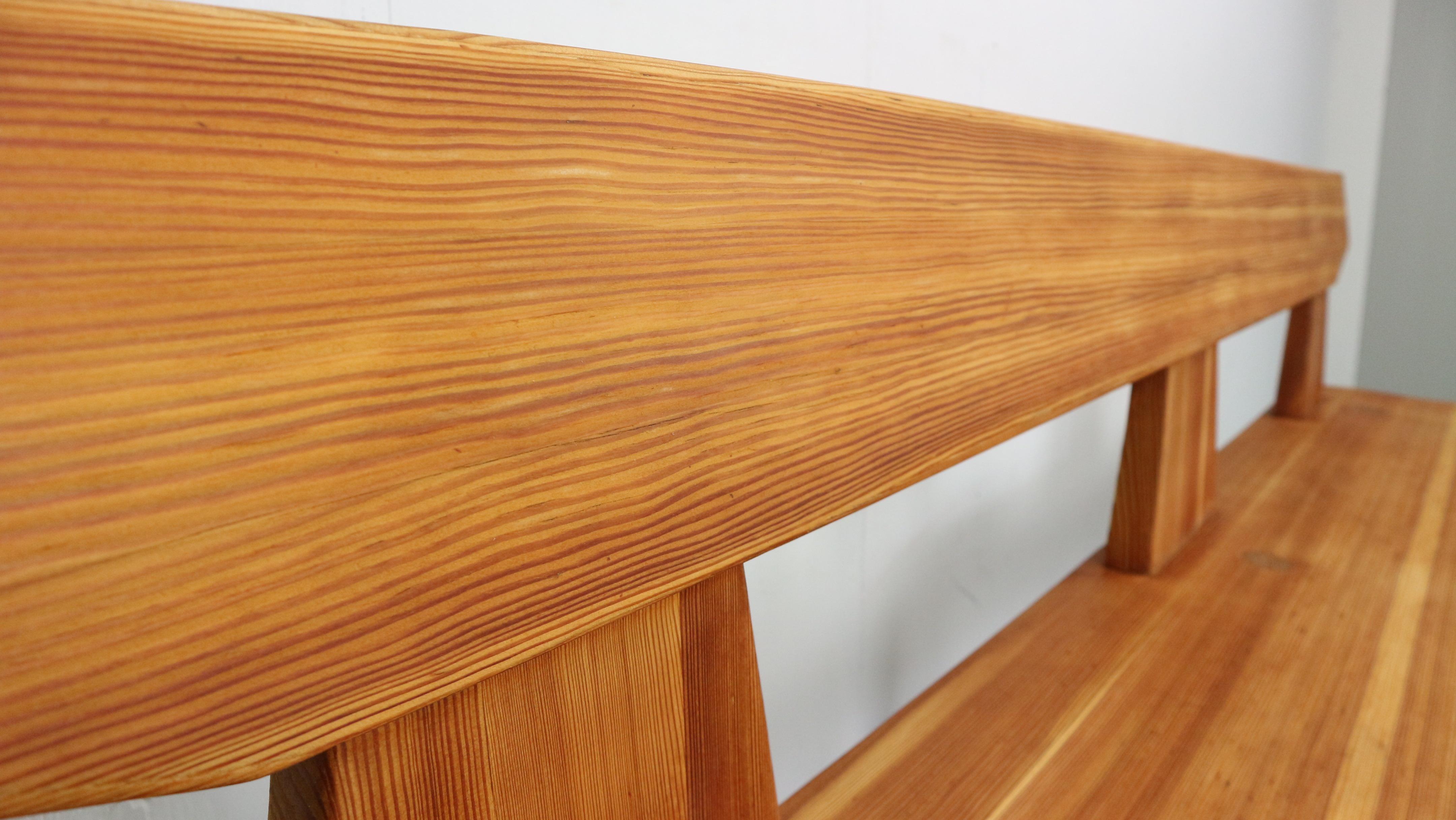 Jacob Kielland Brandt Bench in Pine Wood for Christiansen, Handcrafted, 1960s For Sale 4