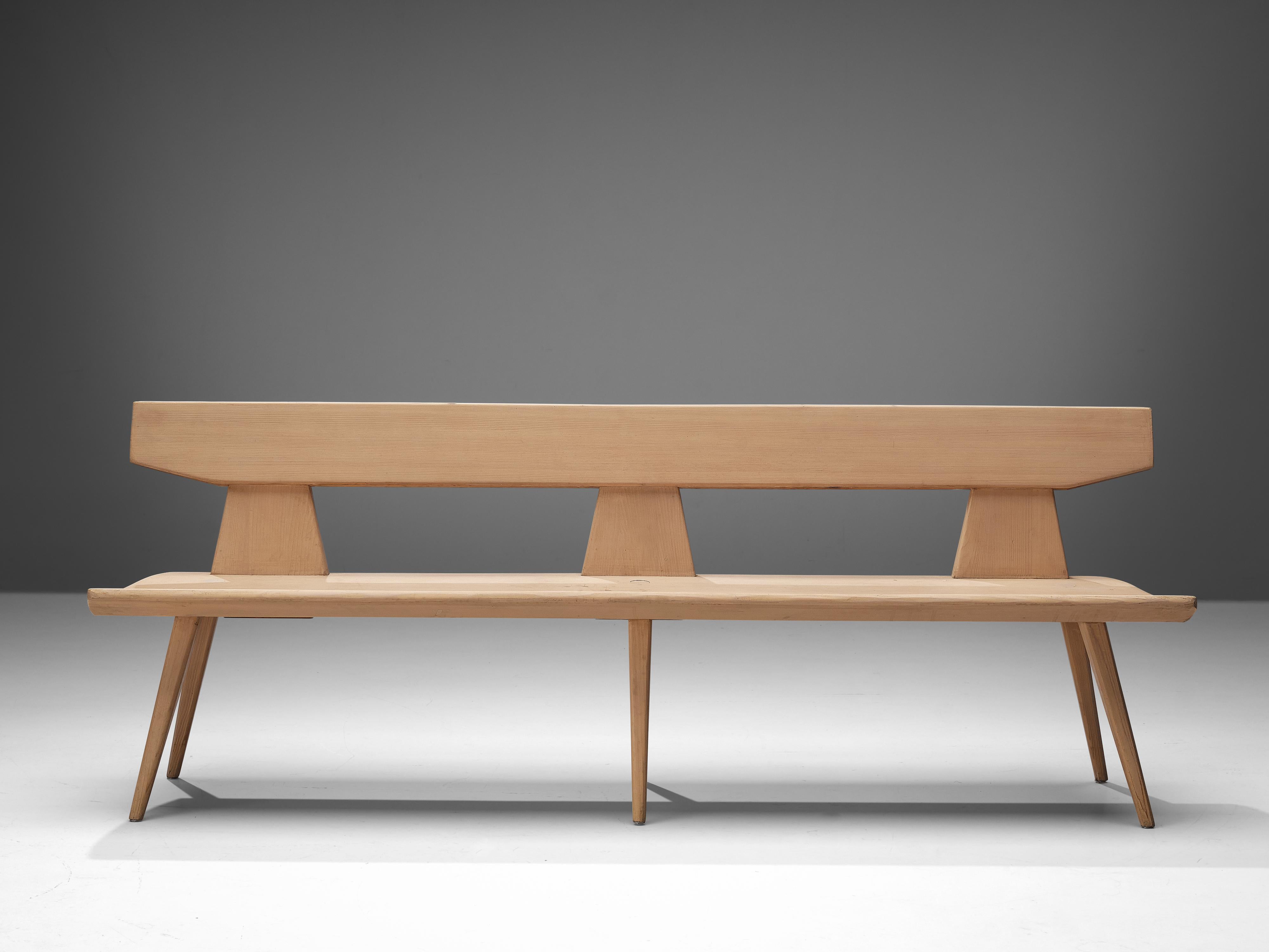 Jacob Kielland-Brandt Bench in Stained Solid Pine 1