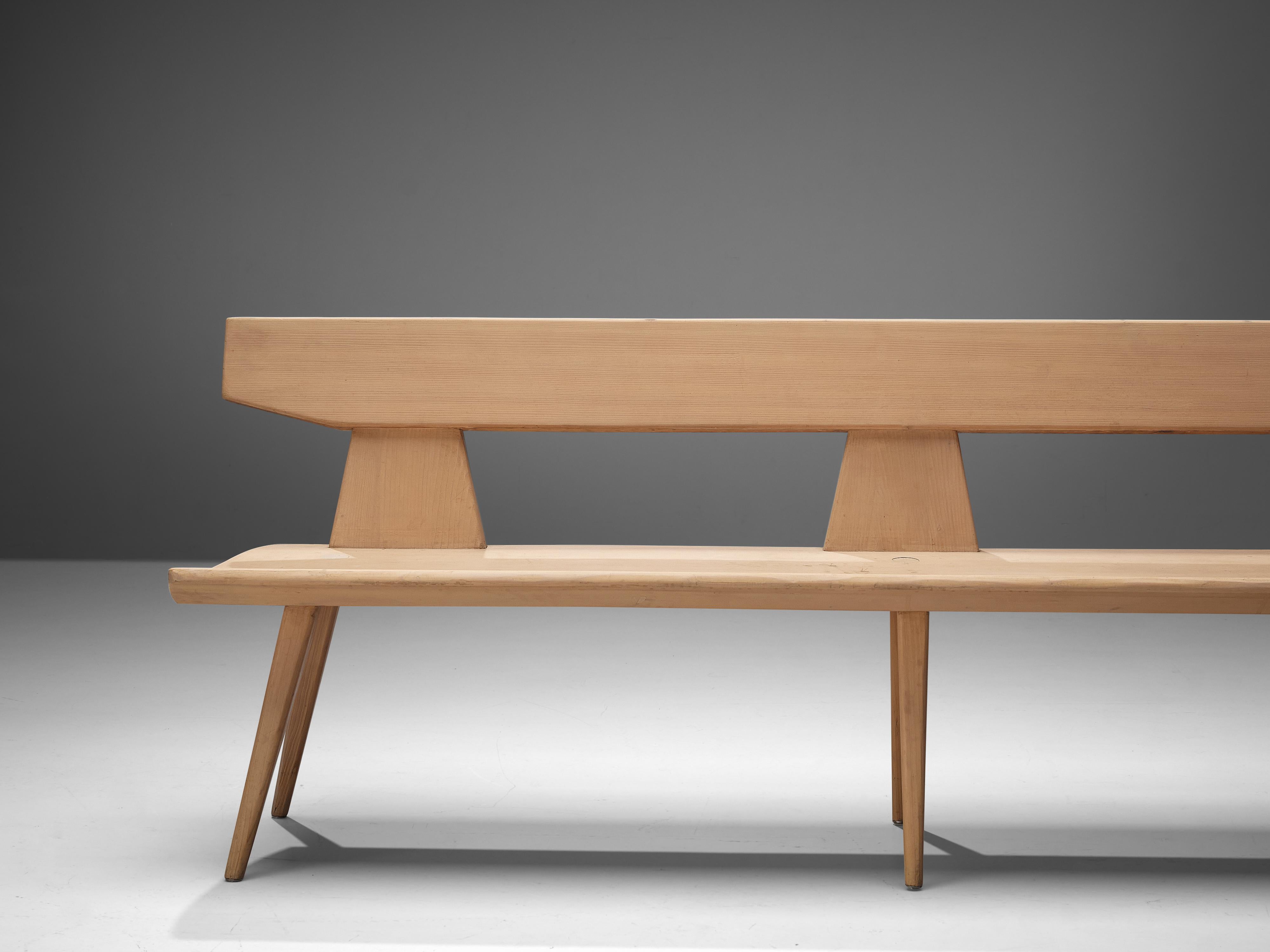 Jacob Kielland-Brandt Bench in Stained Solid Pine 3