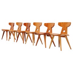 Chaises Jacob Kielland-Brandt pour I Christiansen:: Danemark:: 1960