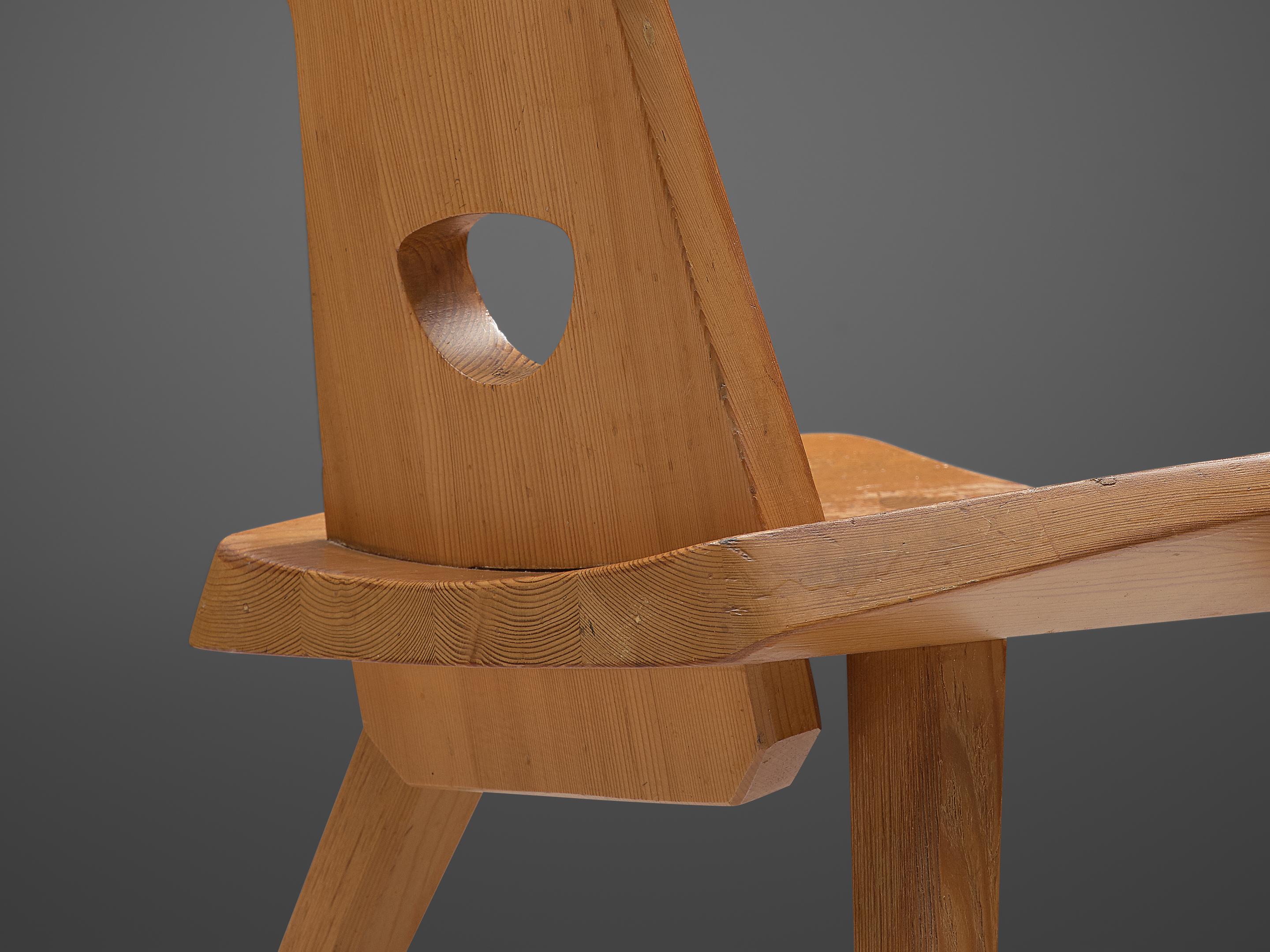 Scandinavian Modern Jacob Kielland-Brandt Dining Chair in Solid Pine