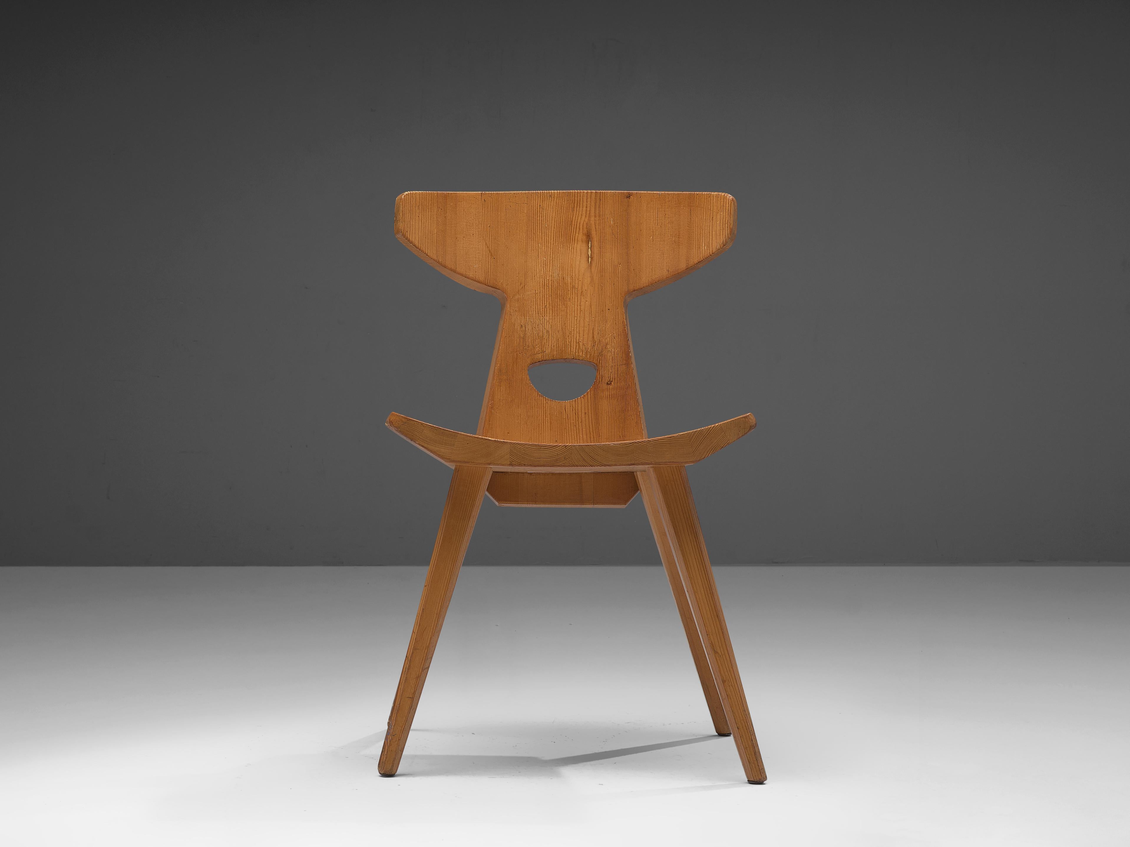 Danish Jacob Kielland-Brandt Dining Chair in Solid Pine