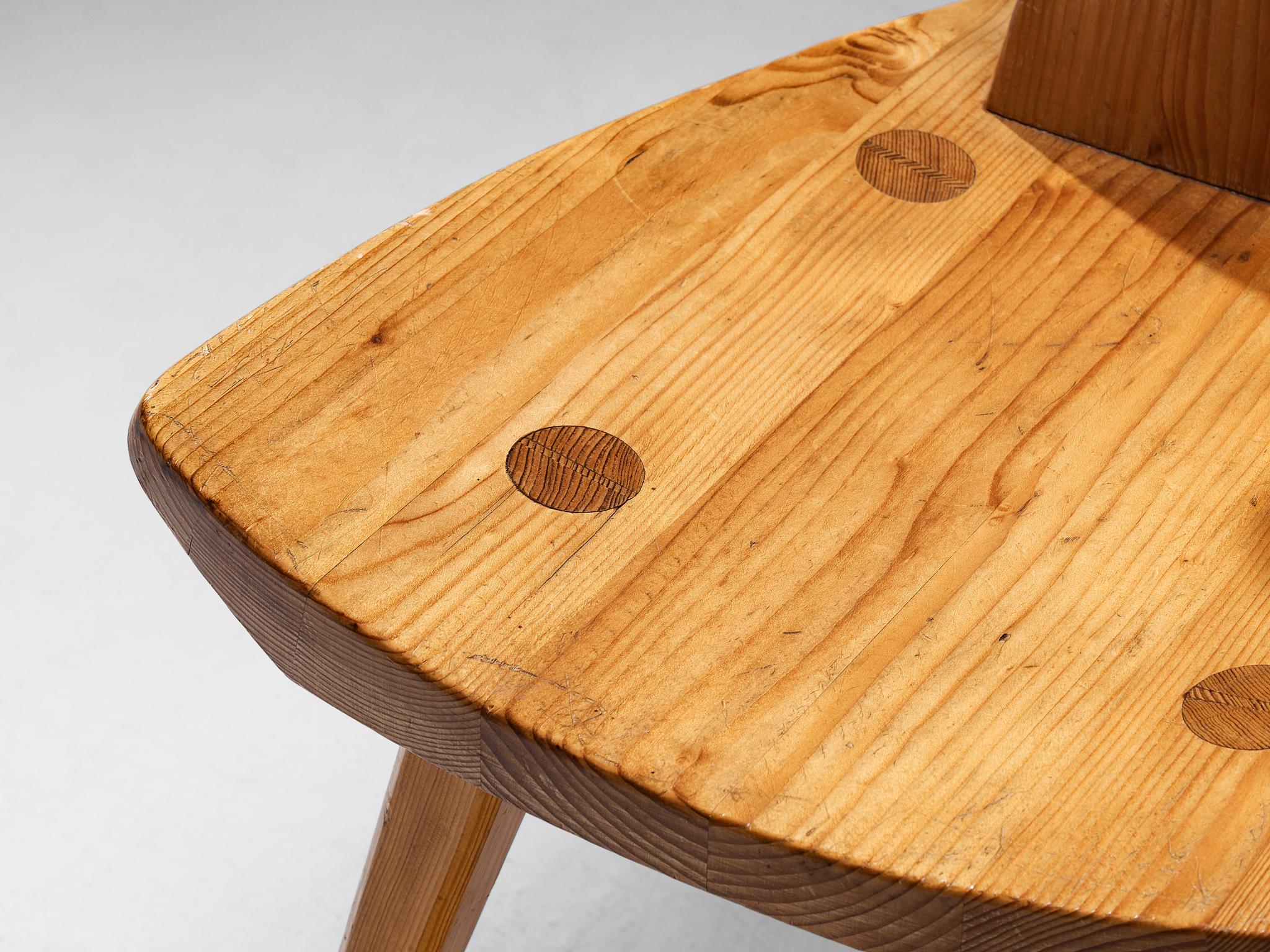 Scandinavian Modern Jacob Kielland-Brandt Dining Chair in Solid Pine 