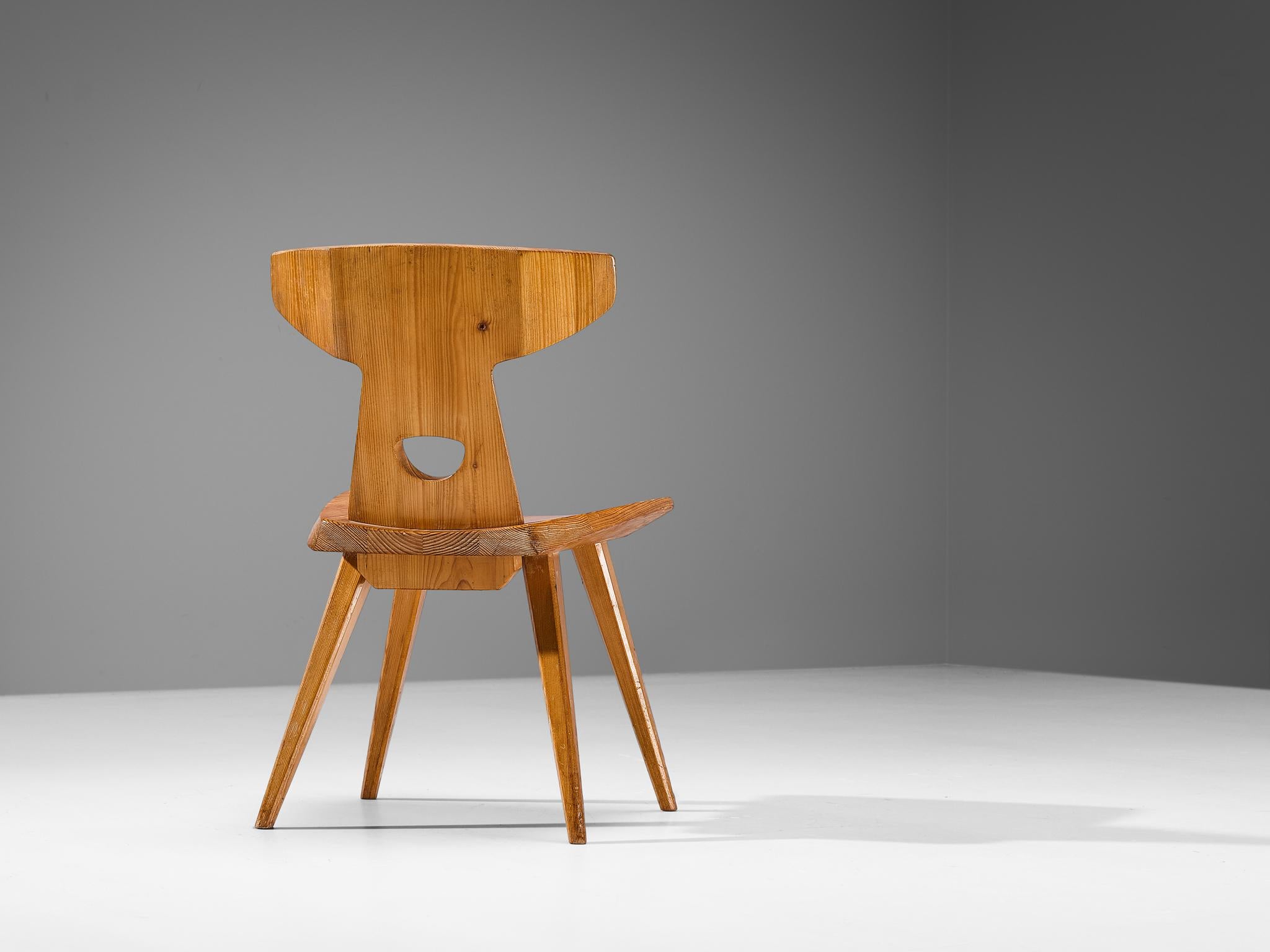 Danish Jacob Kielland-Brandt Dining Chair in Solid Pine 