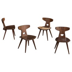 Jacob Kielland-Brandt, Dining Room Chairs, Pine, Denmark, 1960s