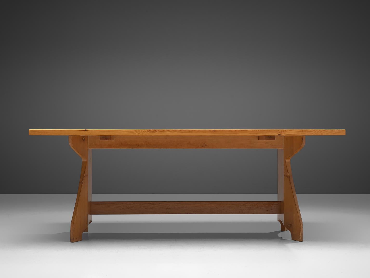 Scandinavian Modern Jacob Kielland-Brandt Dining Table in Solid Pine
