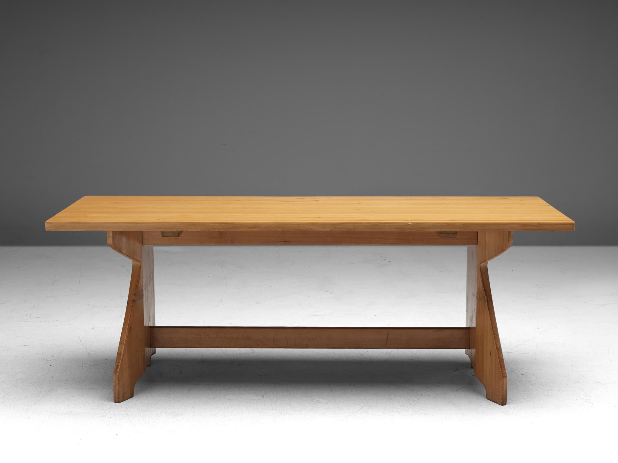 Scandinavian Modern Jacob Kielland-Brandt Dining Table in Solid Pine